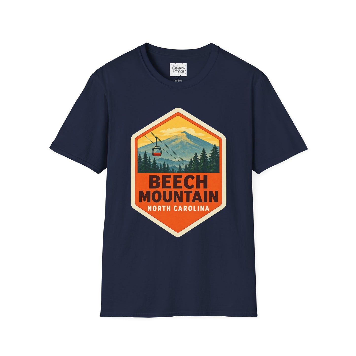 Beech Mountain NC Graphic T-Shirt Diamond — Mountain Ski Lift Vintage look