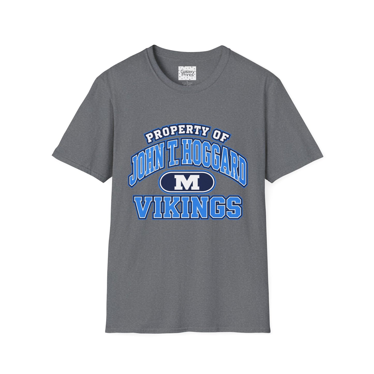 Property of JTH Vikings T‑Shirt M — Viking in Power Circle back - Hoggard School Spirit Tee