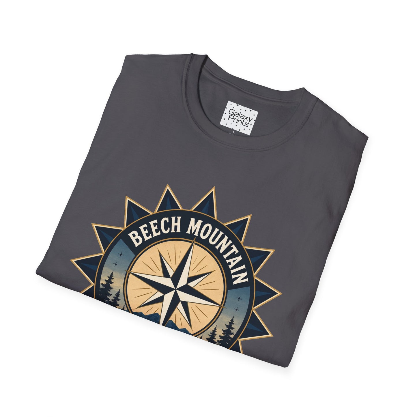Beech Mountain Compass T-Shirt — Vintage NC 5506 ft Outdoor Tee