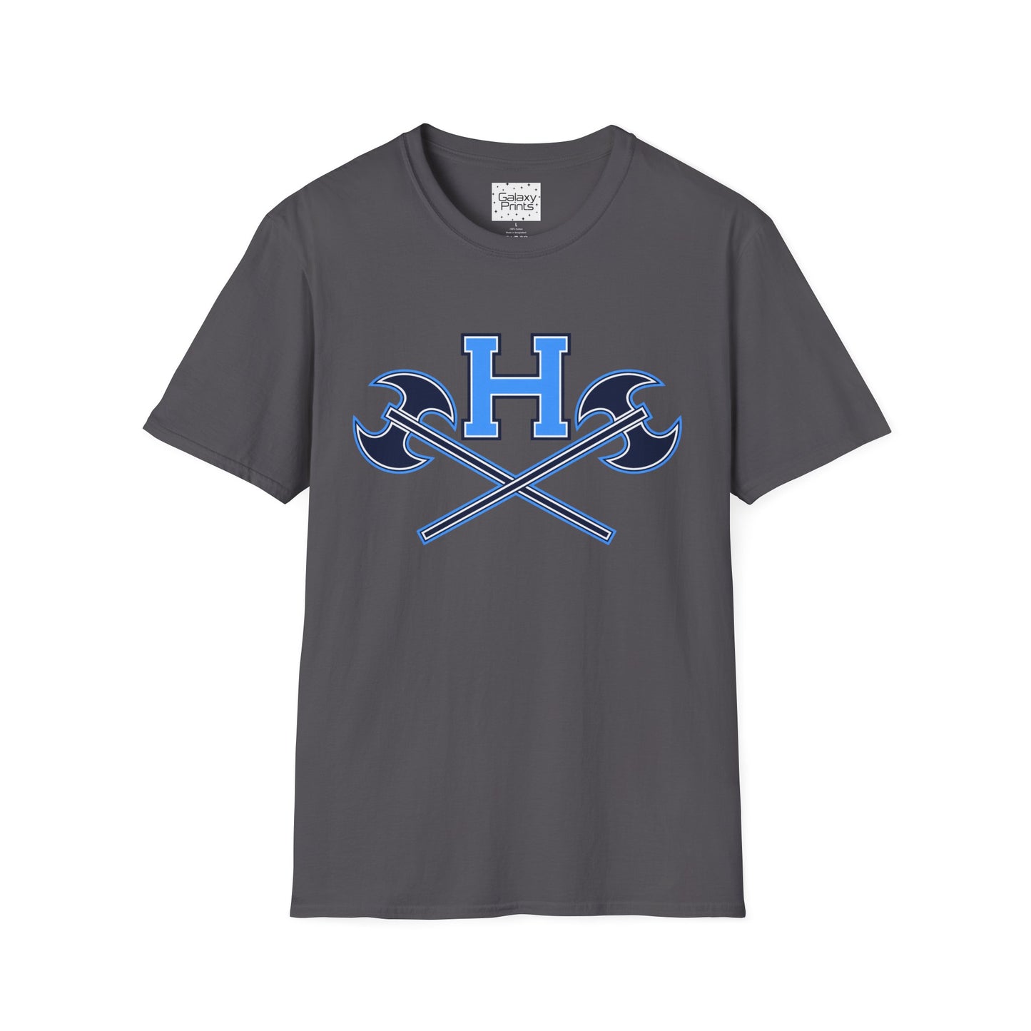 Hoggard - H w/ Axes T-Shirt – Blue 'H' with Crossed Battle Axes Graphic Spirit Tee
