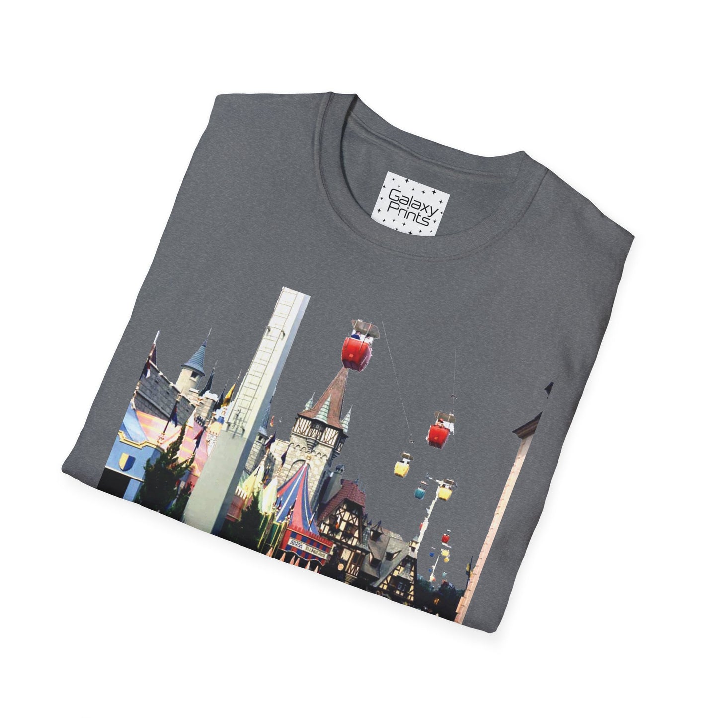 Unisex T-Shirt - DISNEY Inspired - '1970's WDW Florida Picture Graphic next to Small World & Pinocchio Grotto'