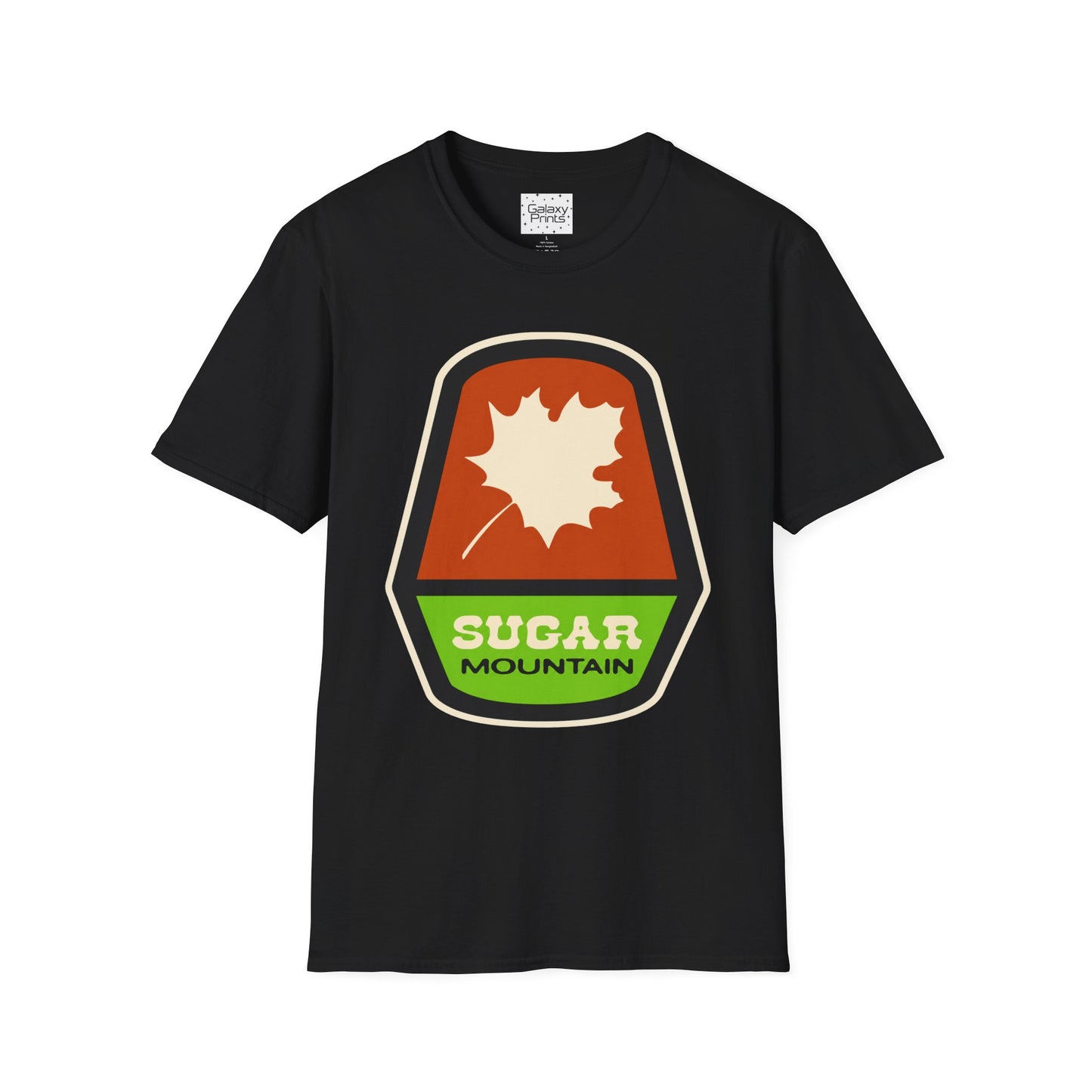 Sugar Mountain Ski Maple Leaf T-Shirt - Retro Throw Back to the 80's