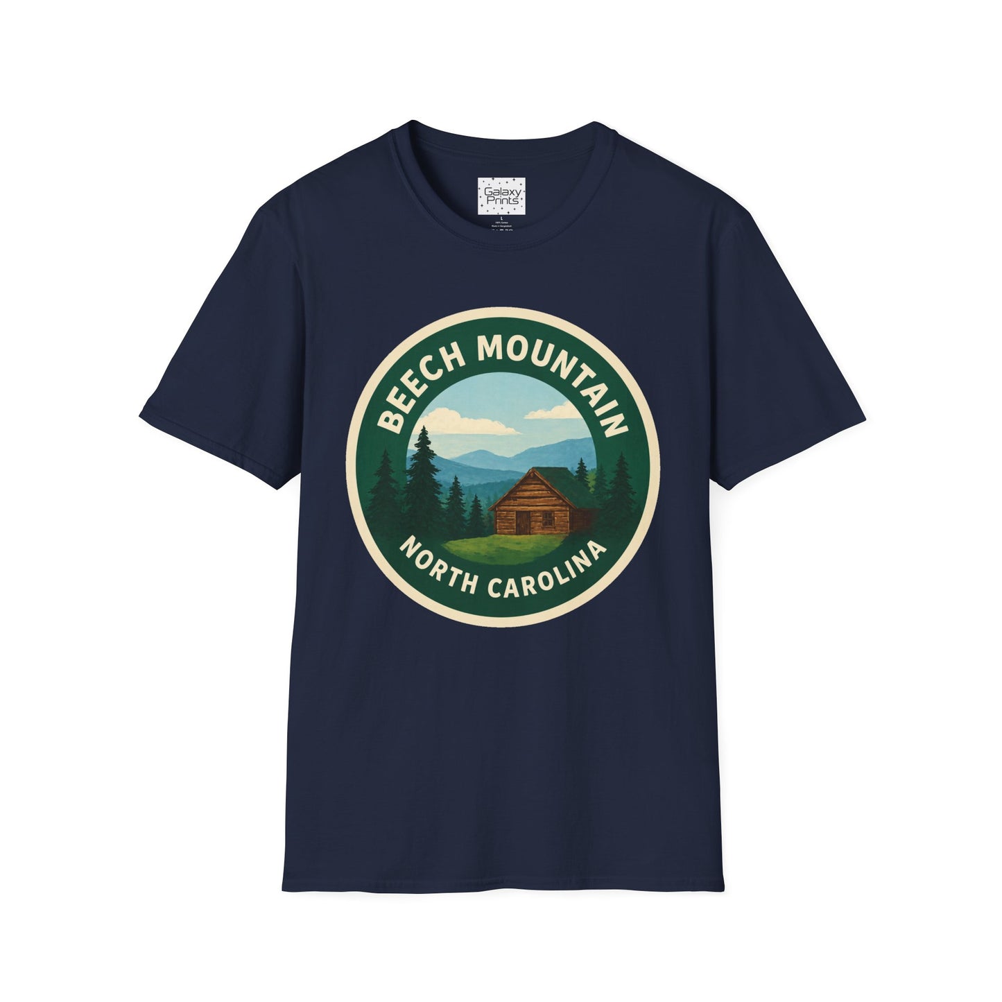 Beech Mountain NC T-Shirt — Mountain Cabin Scenic Graphic Tee