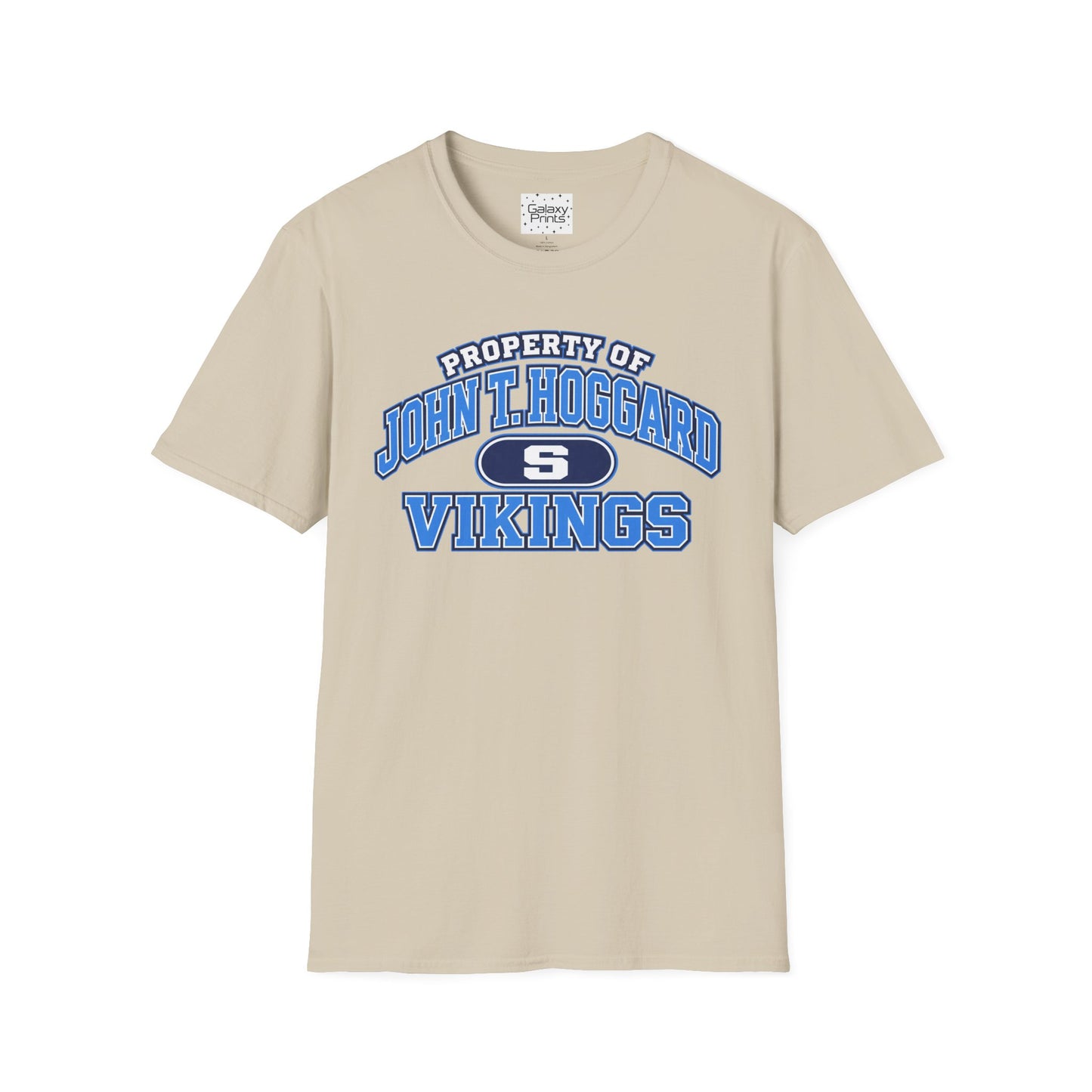 Property of JTH Vikings T‑Shirt S — Viking in Power Circle back - Hoggard School Spirit Tee
