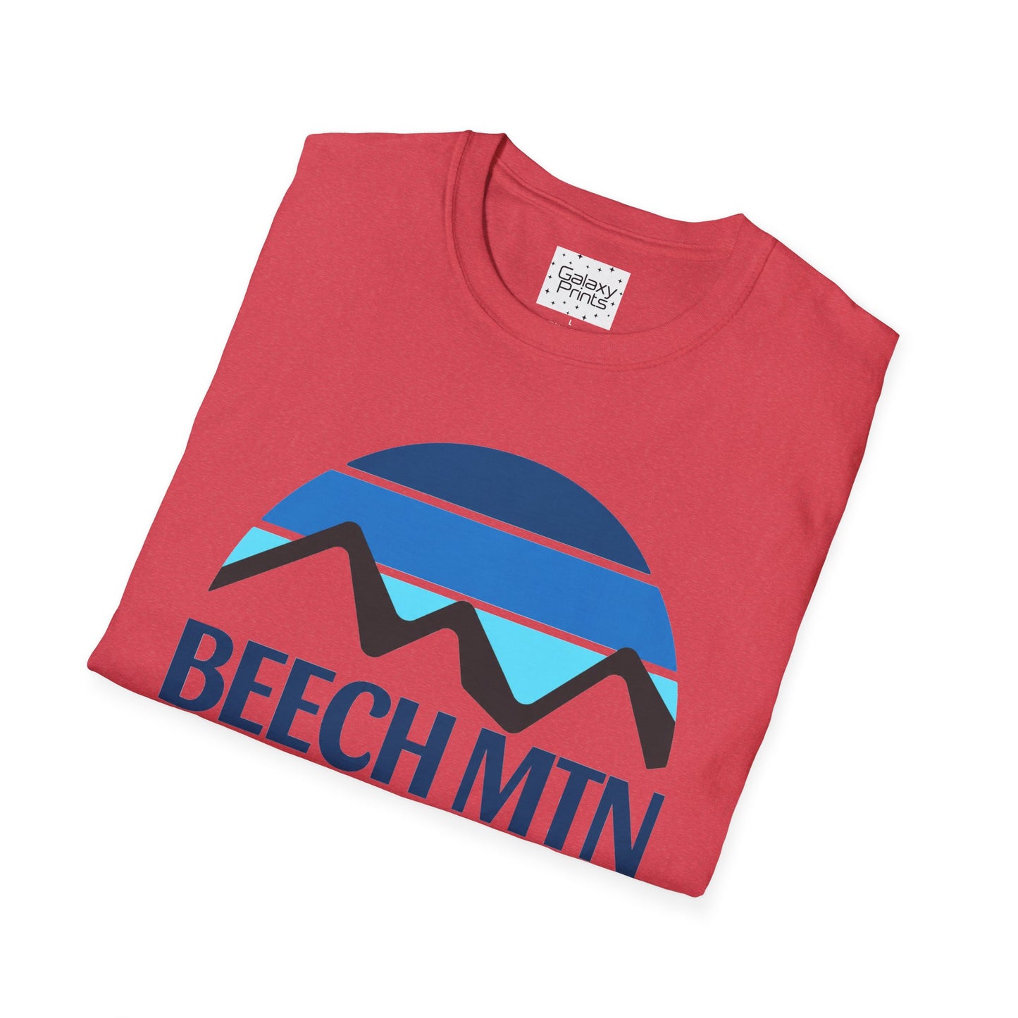 Beech Mtn North Carolina Graphic T-Shirt — Retro Tri Blue Moon Mountain Tee