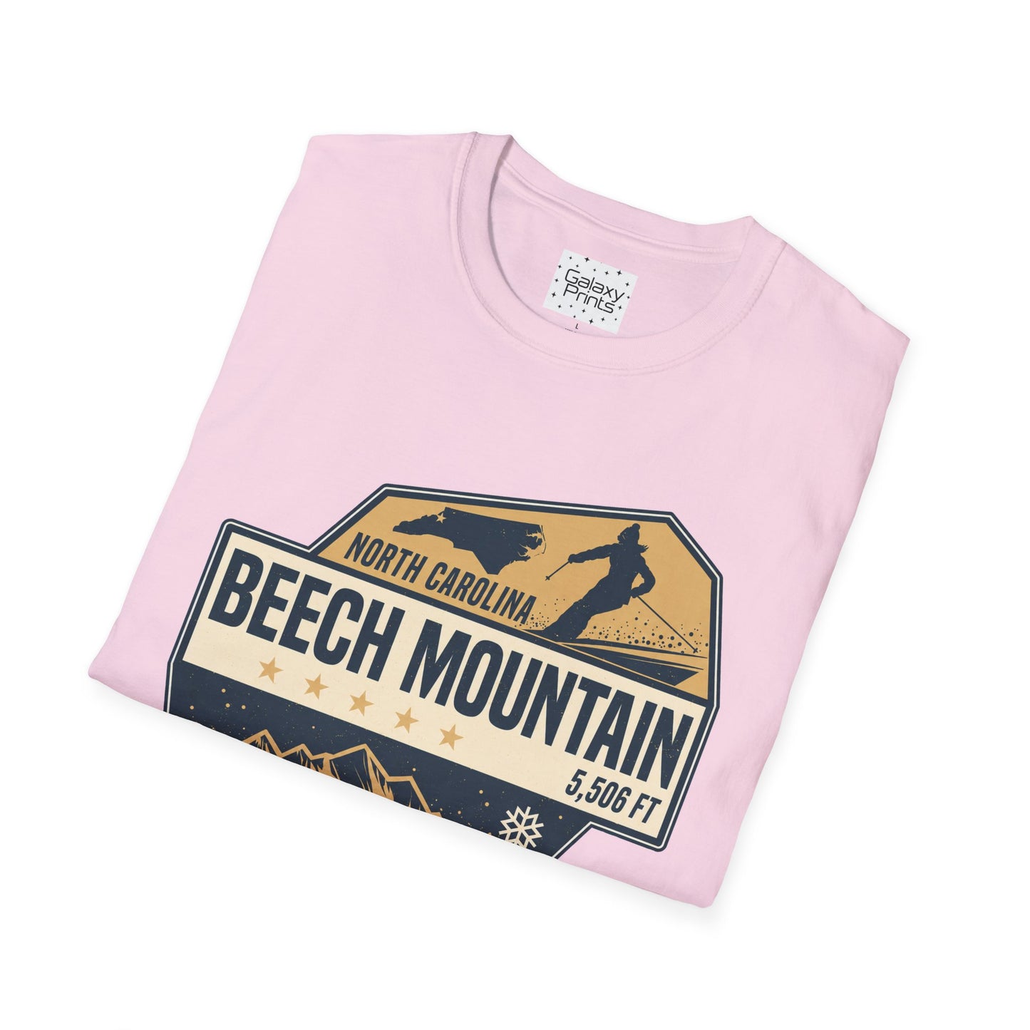 Beech Mountain T‑Shirt — North Carolina Ski & Mountain Vintage Badge (5,506 ft)