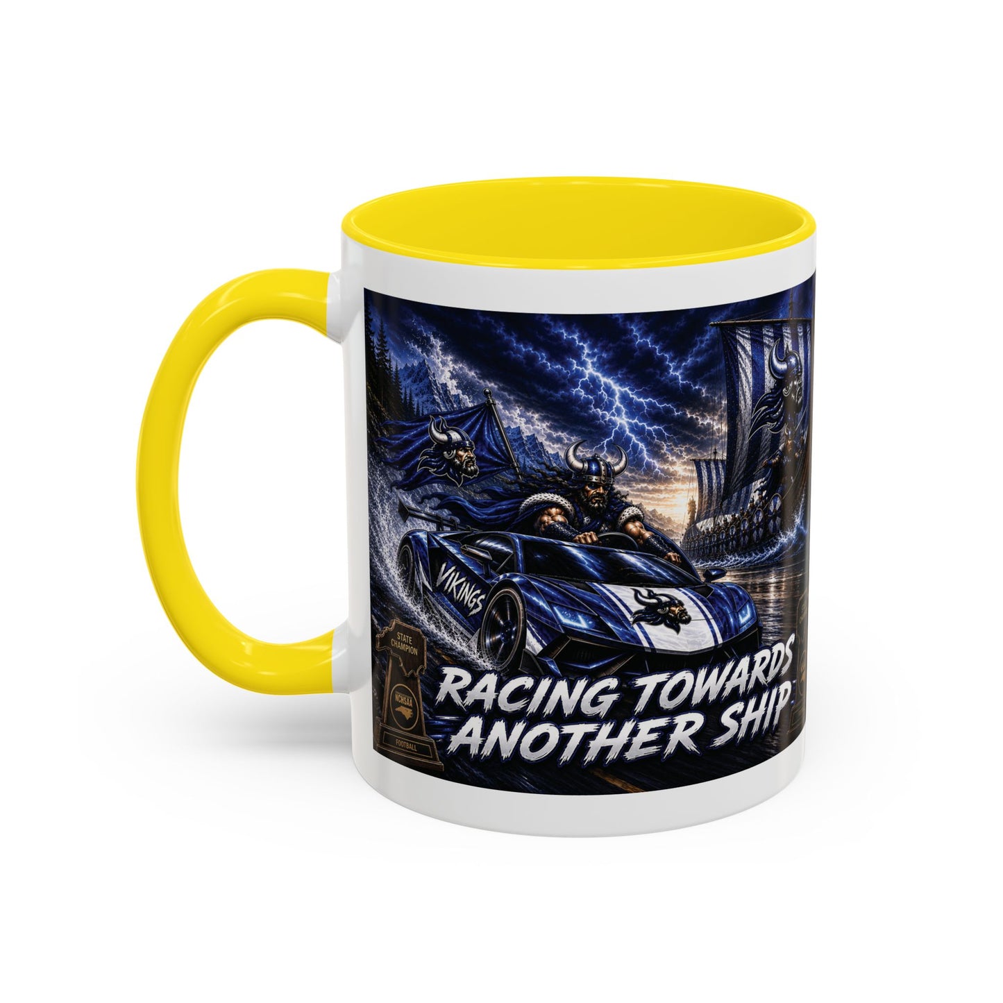 Hoggard Vikings Stylish Accent Coffee Mug  "Race to another Ship" and "Dive in the fast lane"- Perfect for Daily Brew & Gifts