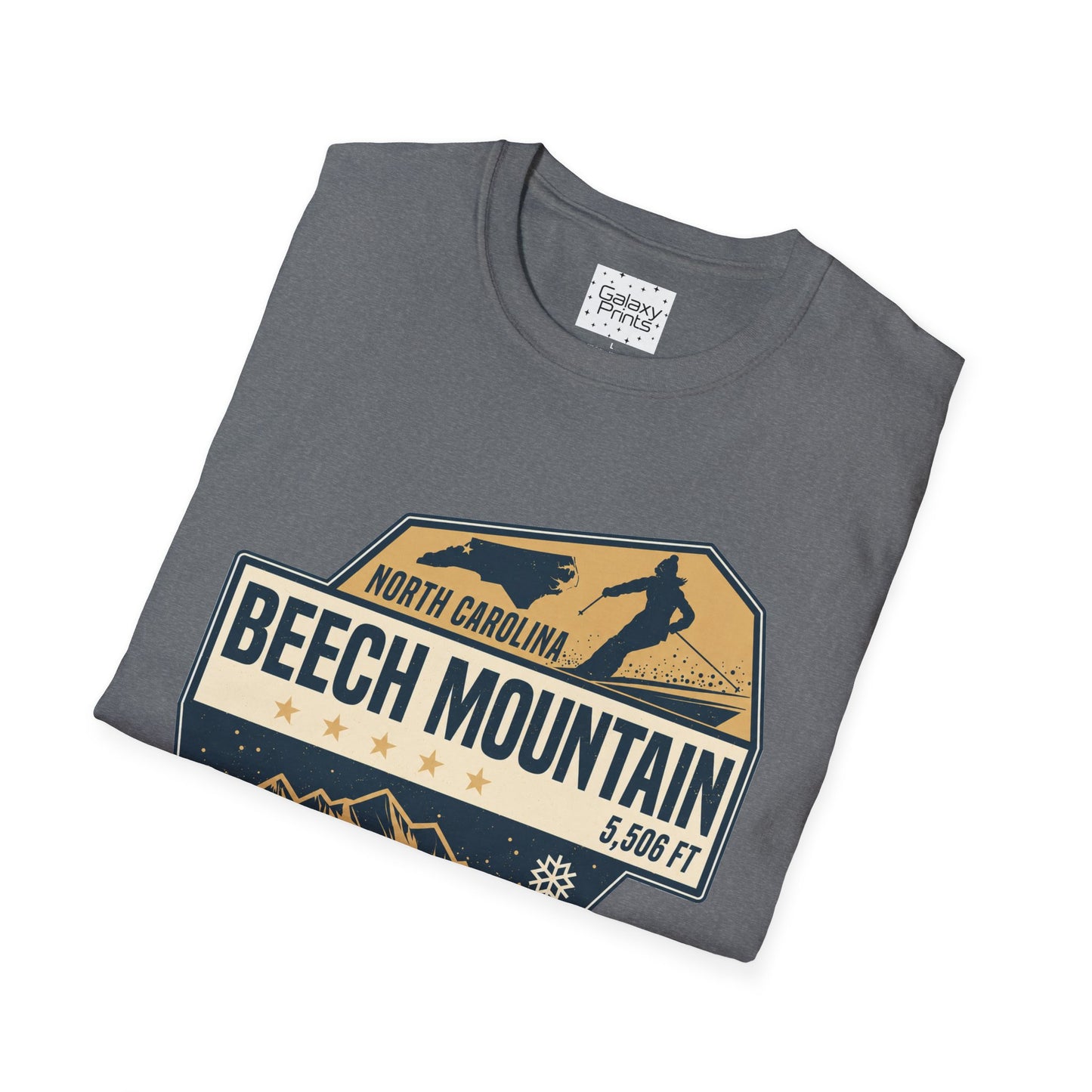 Beech Mountain T‑Shirt — North Carolina Ski & Mountain Vintage Badge (5,506 ft)