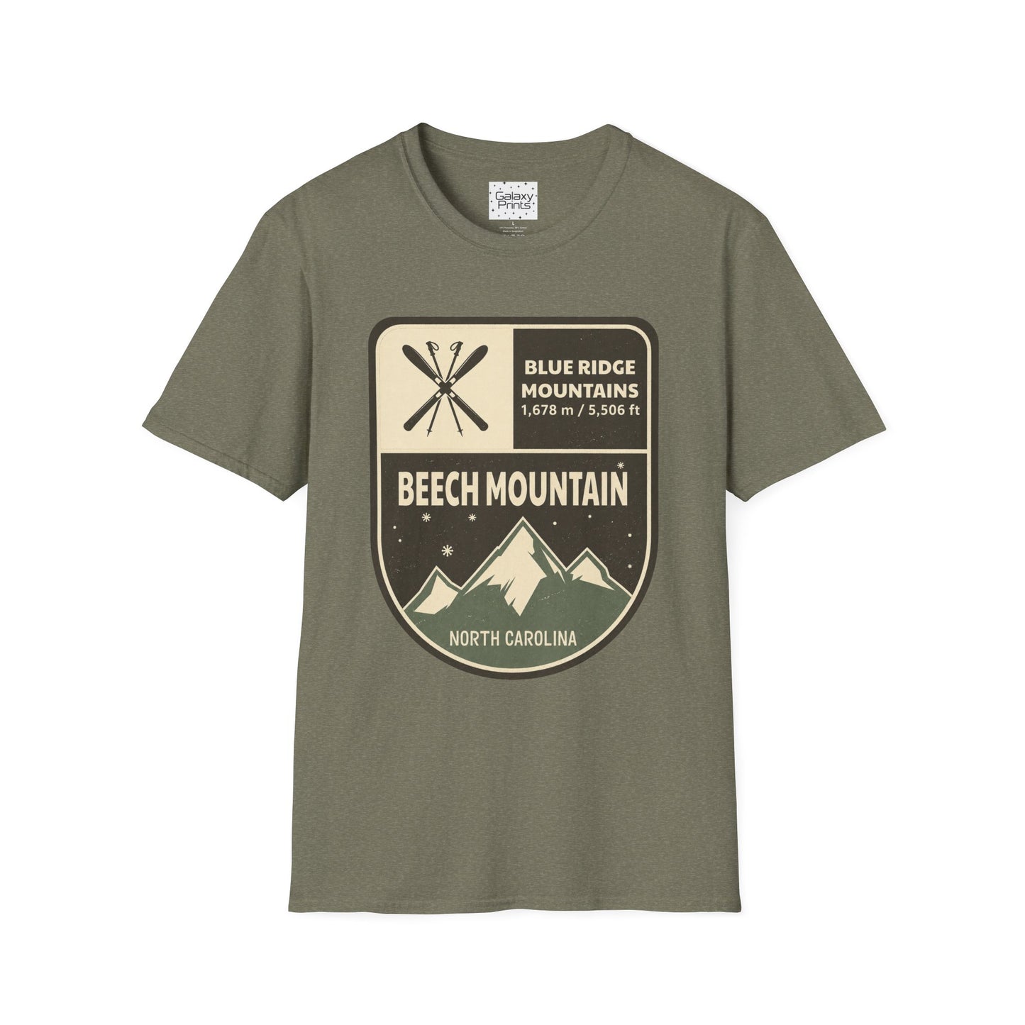 Beech Mountain Blue Ridge Mountains T‑Shirt — North Carolina Ski & Hiking Vintage
