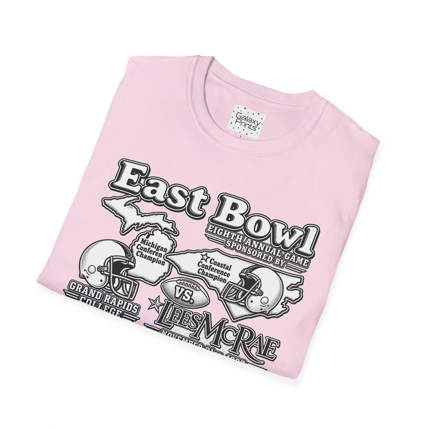 1987 East Bowl Vintage Football T-Shirt — Retro Game Day Tee (East Bowl, Lees McRae)