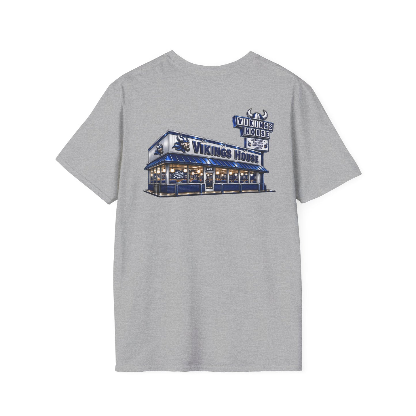 Vikings House - Getting Served — Hoggard School Spirit Tee - Scattered Smothered Covered
