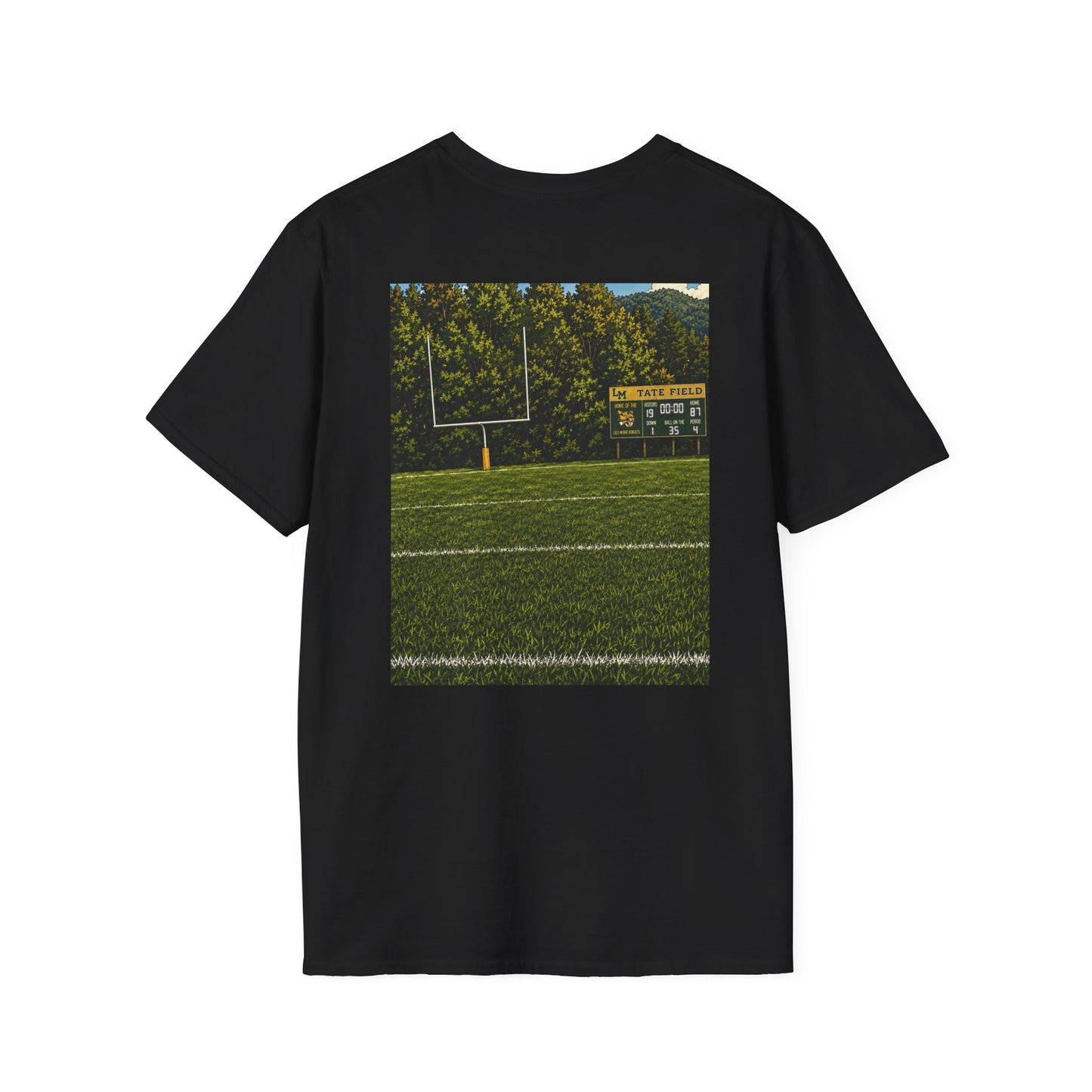 Tate Football Field Photo T-Shirt — Vintage LMC Football Graphic Tee