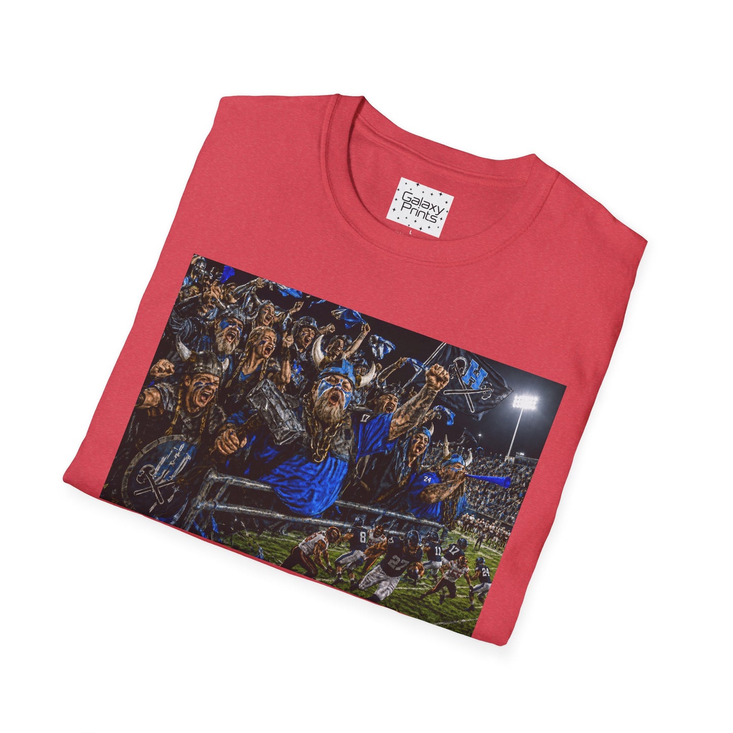 Viking Fans with #1 FAN T‑Shirt — '#1 FAN leading the fight' Graphic Tee - Viking crowd