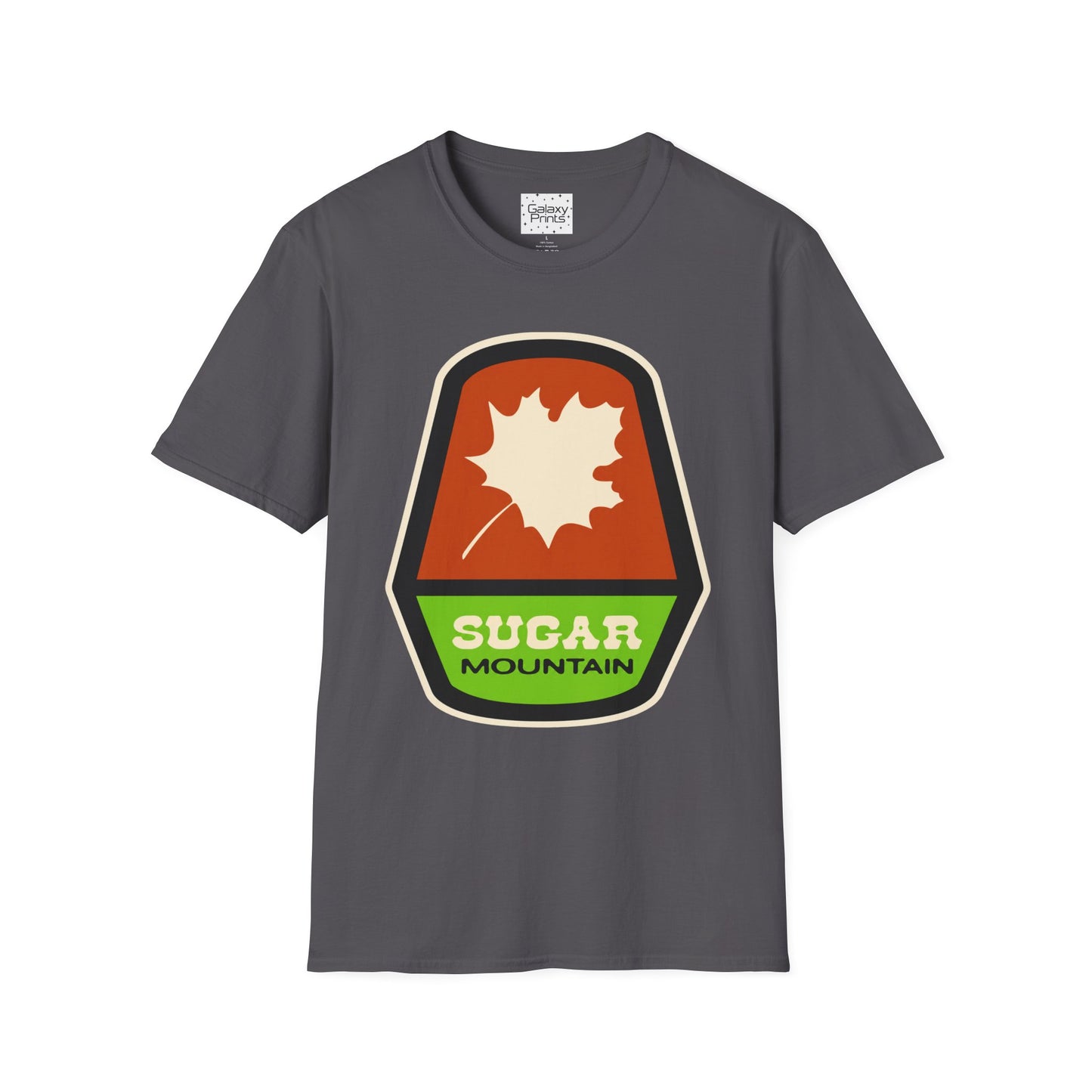 Sugar Mountain Ski Maple Leaf T-Shirt - Retro Throw Back to the 80's