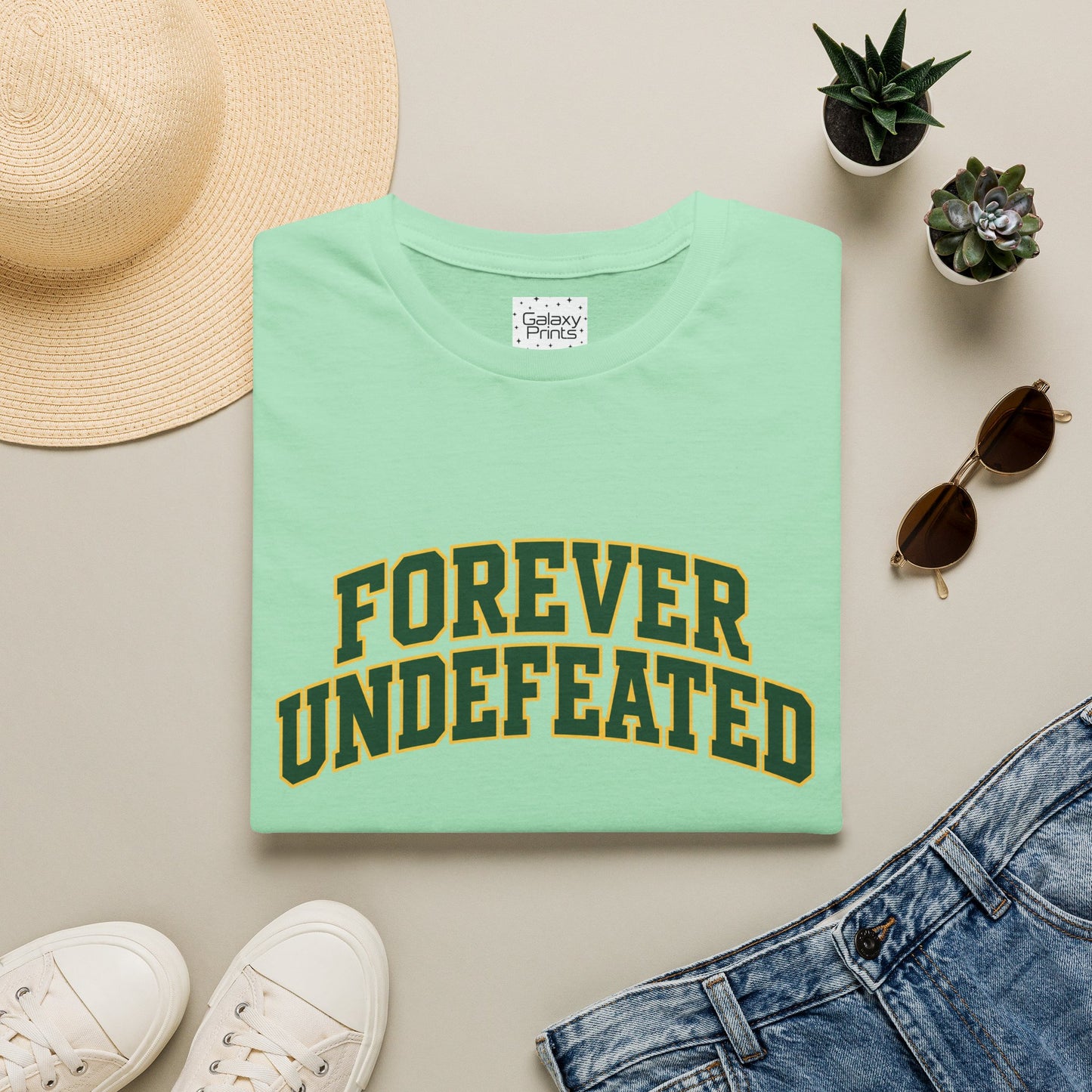 Lees-McRae College Bobcats Vintage Football T-Shirt — Forever Undefeated - Wooden Nickel / Chip
