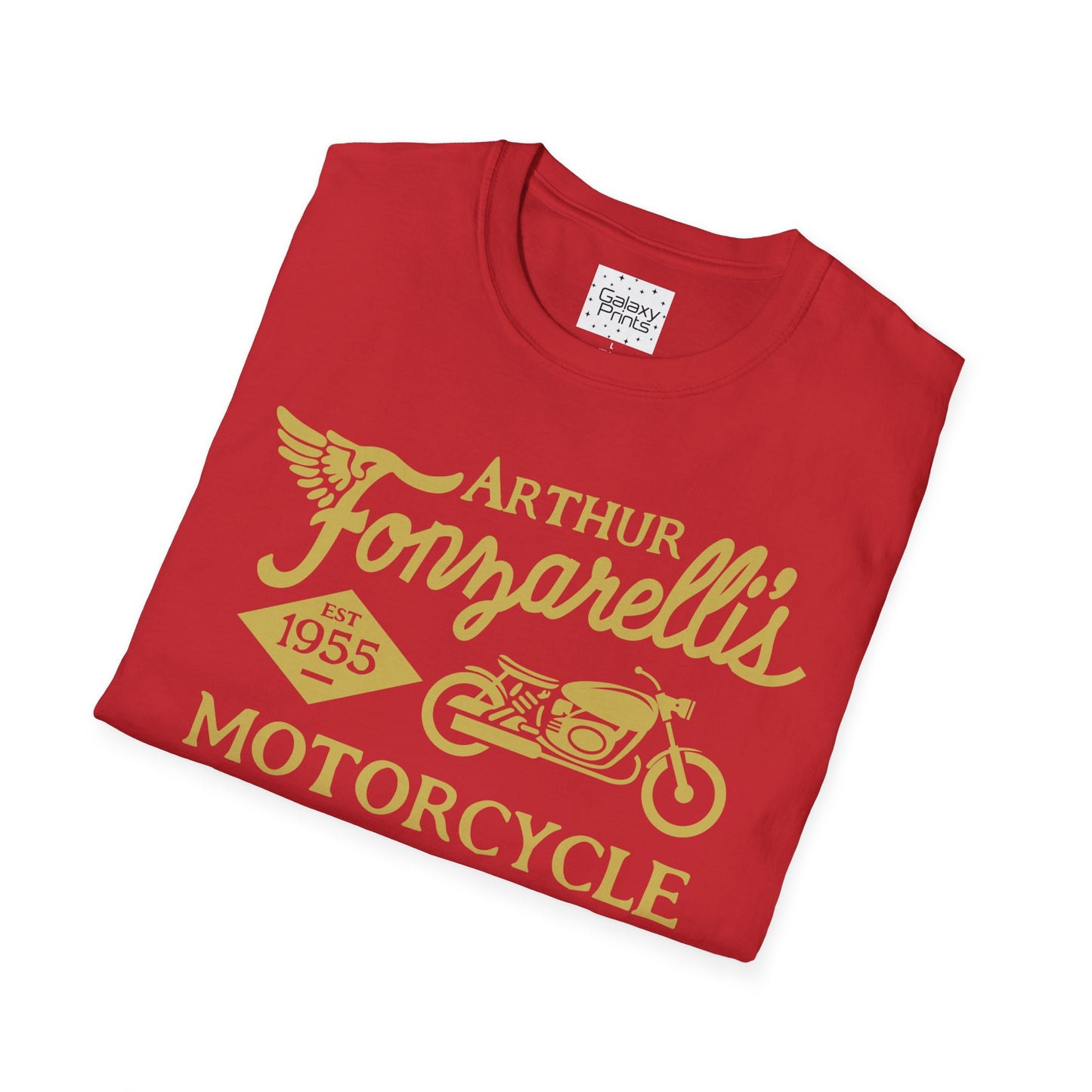 Unisex T-Shirt - POP Culture - 'Arthur Fonzarelli's Motorcycle Service & Repair Shop T-shirt from the Hit TV Show HAPPY DAYS - Fonzie - The Fonz'