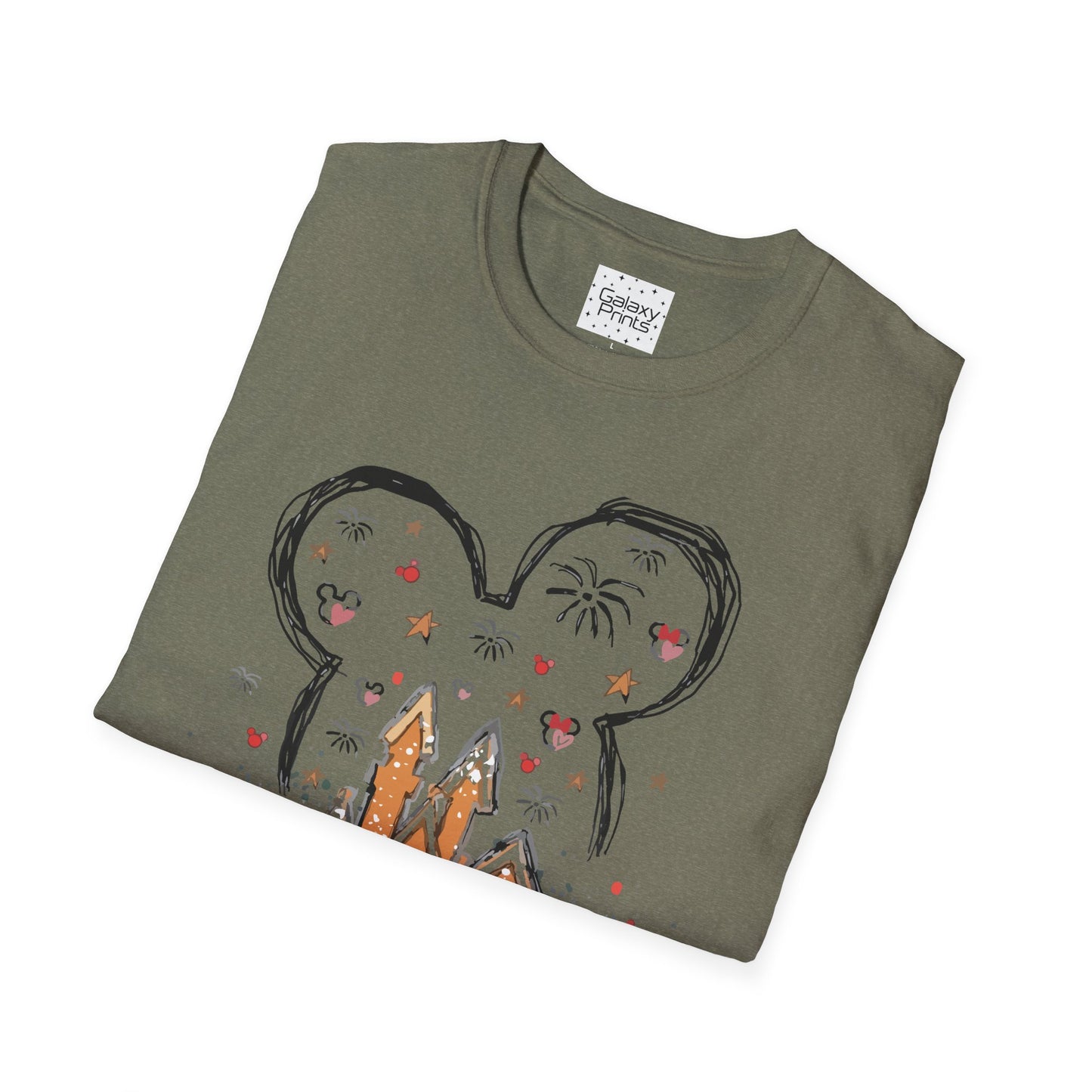 Unisex T-Shirt - DISNEY Inspired - 'Gingerbread Princess Castle with Fireworks'