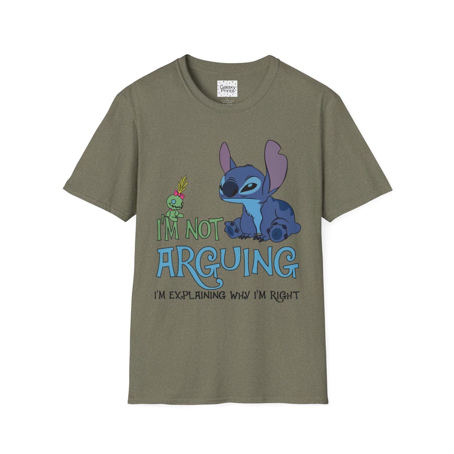 Unisex T-Shirt - Disney Inspired - 'Stich Not Arguing'
