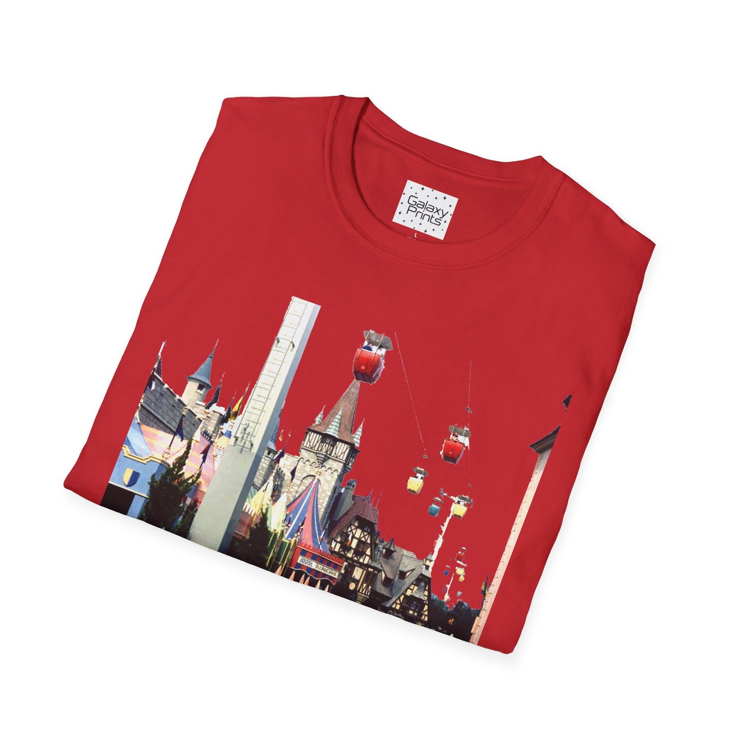 Unisex T-Shirt - DISNEY Inspired - '1970's WDW Florida Picture Graphic next to Small World & Pinocchio Grotto'