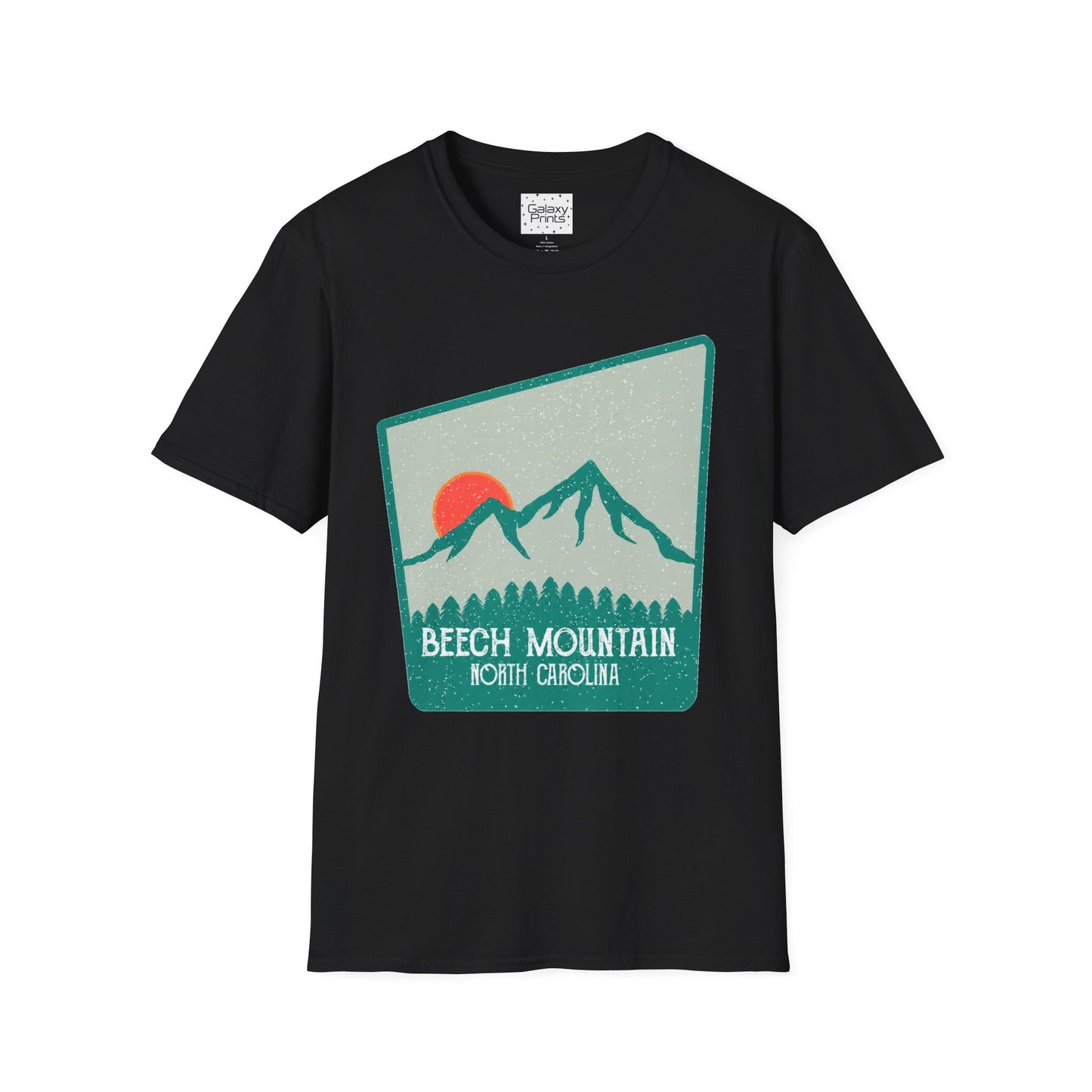 Beech Mountain NC Let it Snow T-Shirt — Retro Mountain Sunrise Snow Tee