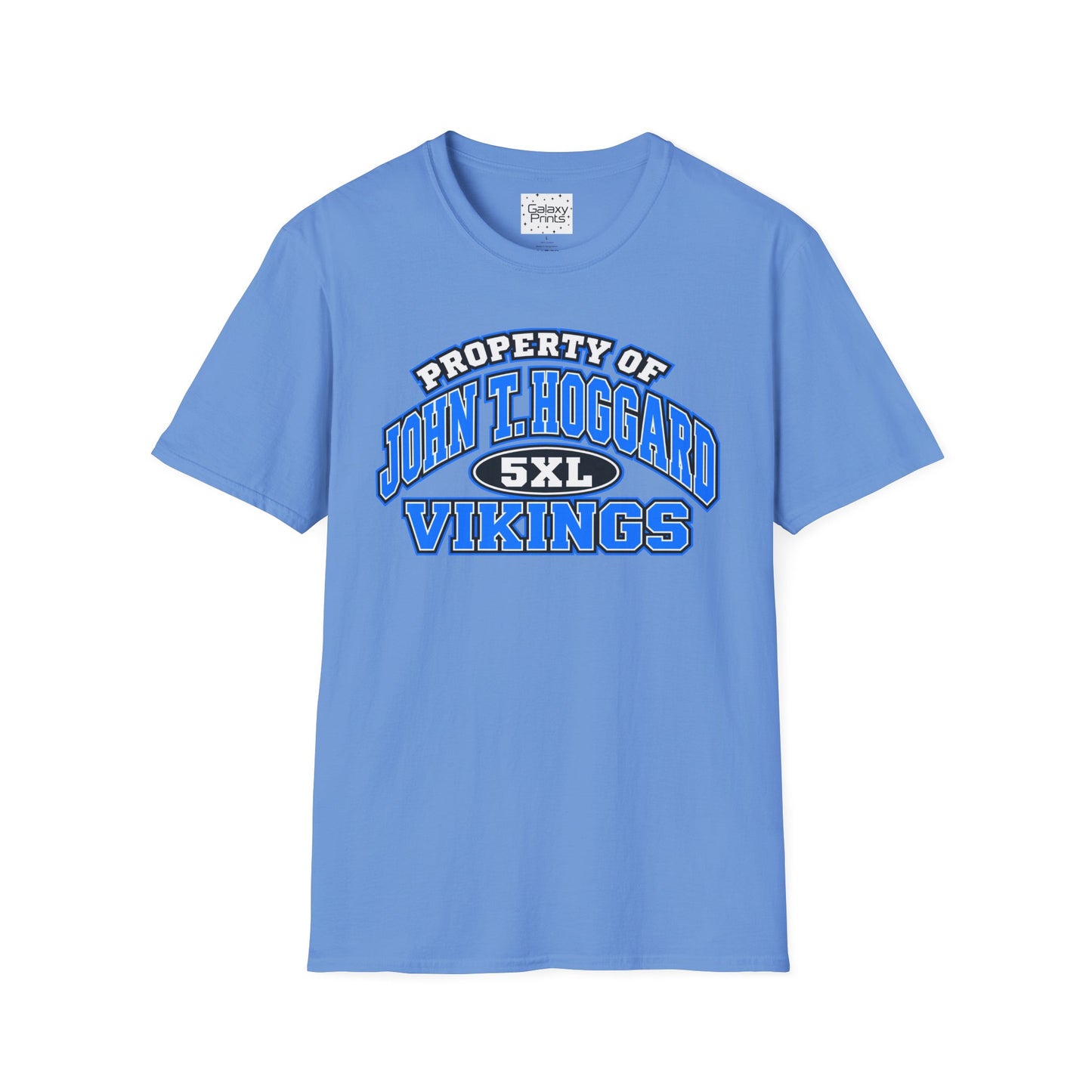 Property of JTH Vikings T‑Shirt 5XL — Viking in Power Circle back - Hoggard School Spirit Tee
