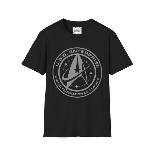 Unisex T-Shirt - POP Culture - 'From STAR TREK the TV & Movie HIT Franchises - U.S.S. Enterprise Flight Patch'