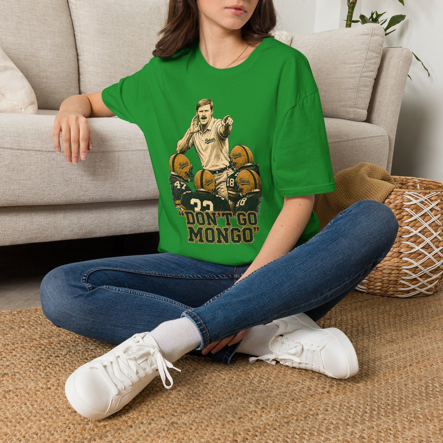 Lees-McRae College Bobcats Vintage Football T-Shirt — Coach Bryan "Don't Go MONDO" - Forever Undefeated