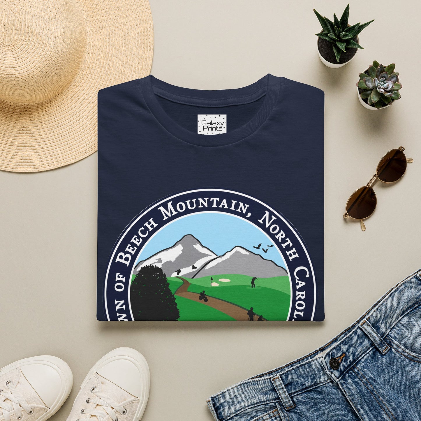 The Town of Beech Mountain, North Carolina Seal T-Shirt — Scenic Mountain Town Tee