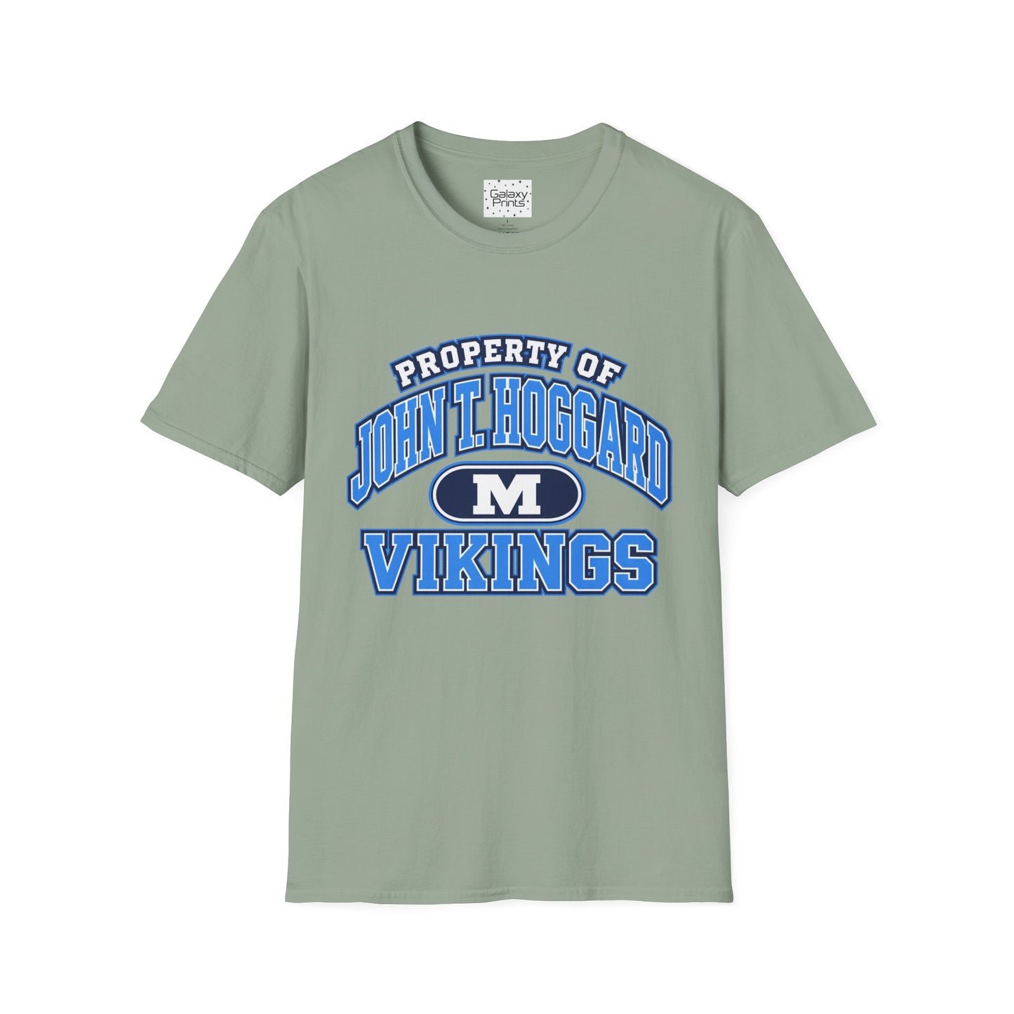 Property of JTH Vikings T‑Shirt M — Viking in Power Circle back - Hoggard School Spirit Tee