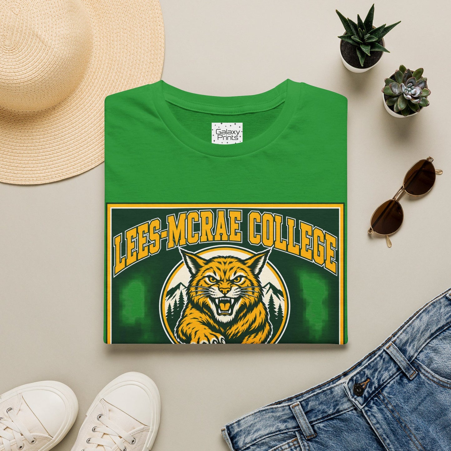 Lees-McRae College Bobcats Vintage Football T-Shirt — Retro Wily Bobcat