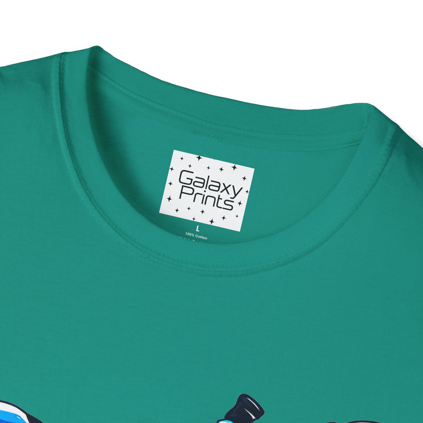 Skydiver Graphic T-Shirt — Blue Freefall Parachute Design