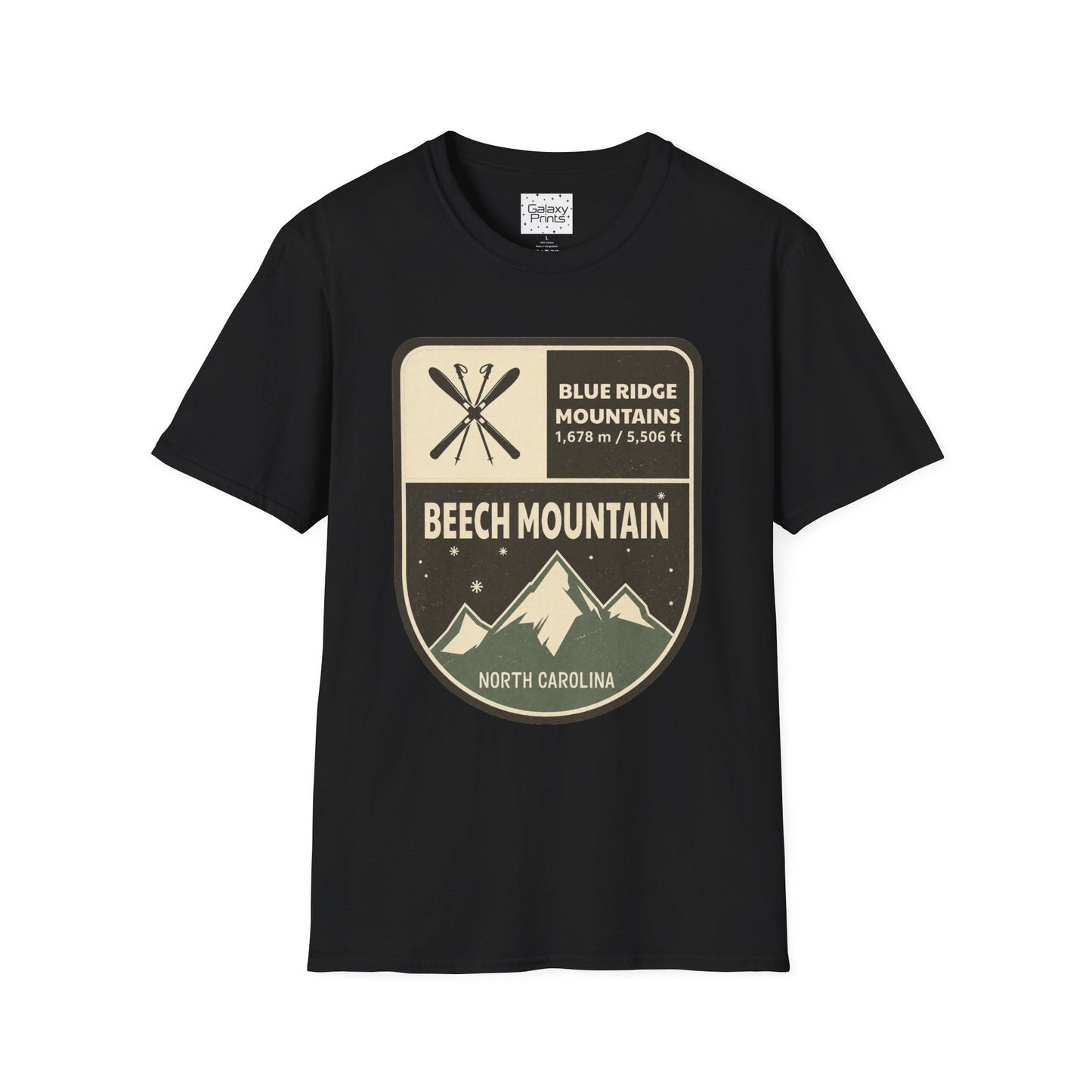 Beech Mountain Blue Ridge Mountains T‑Shirt — North Carolina Ski & Hiking Vintage