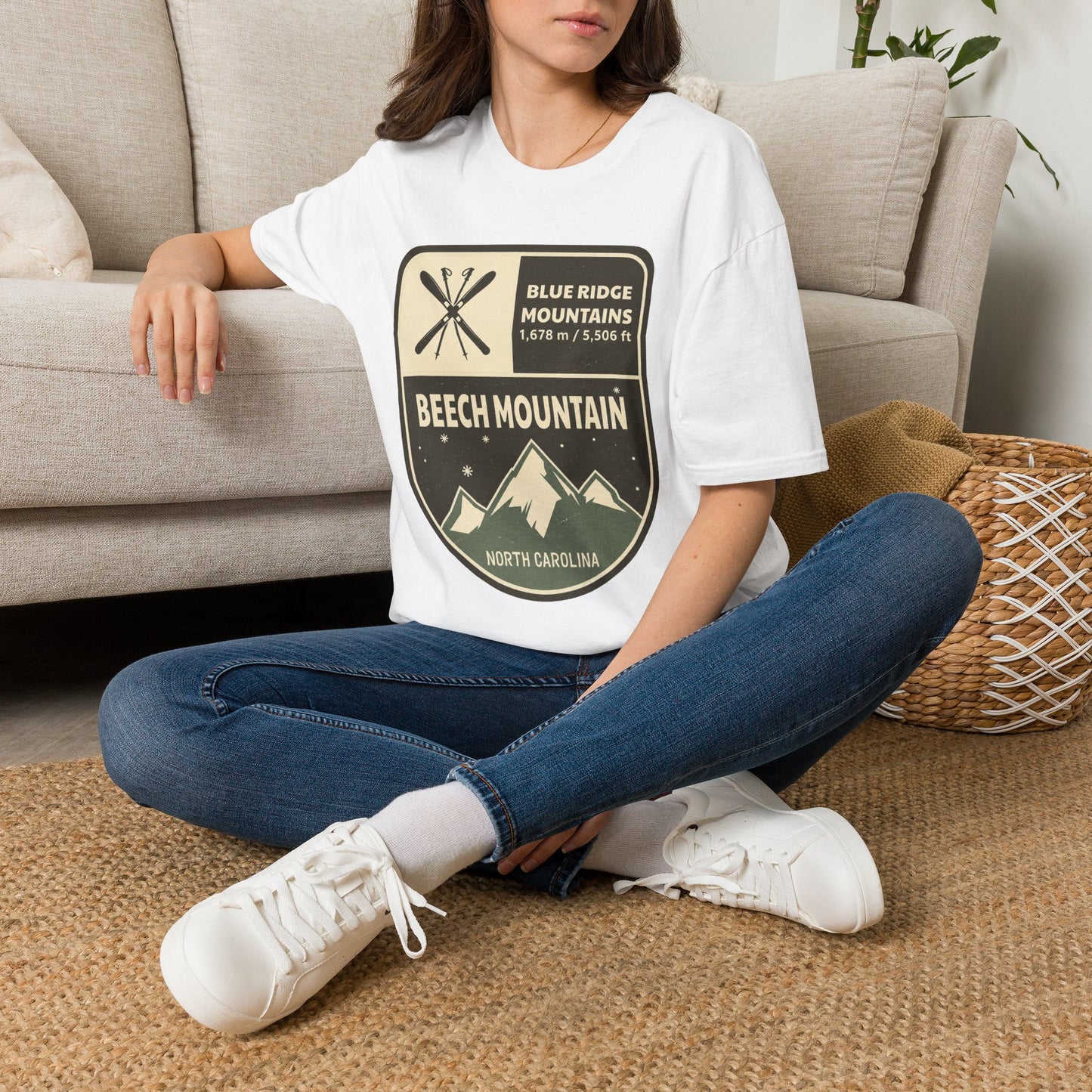 Beech Mountain Blue Ridge Mountains T‑Shirt — North Carolina Ski & Hiking Vintage
