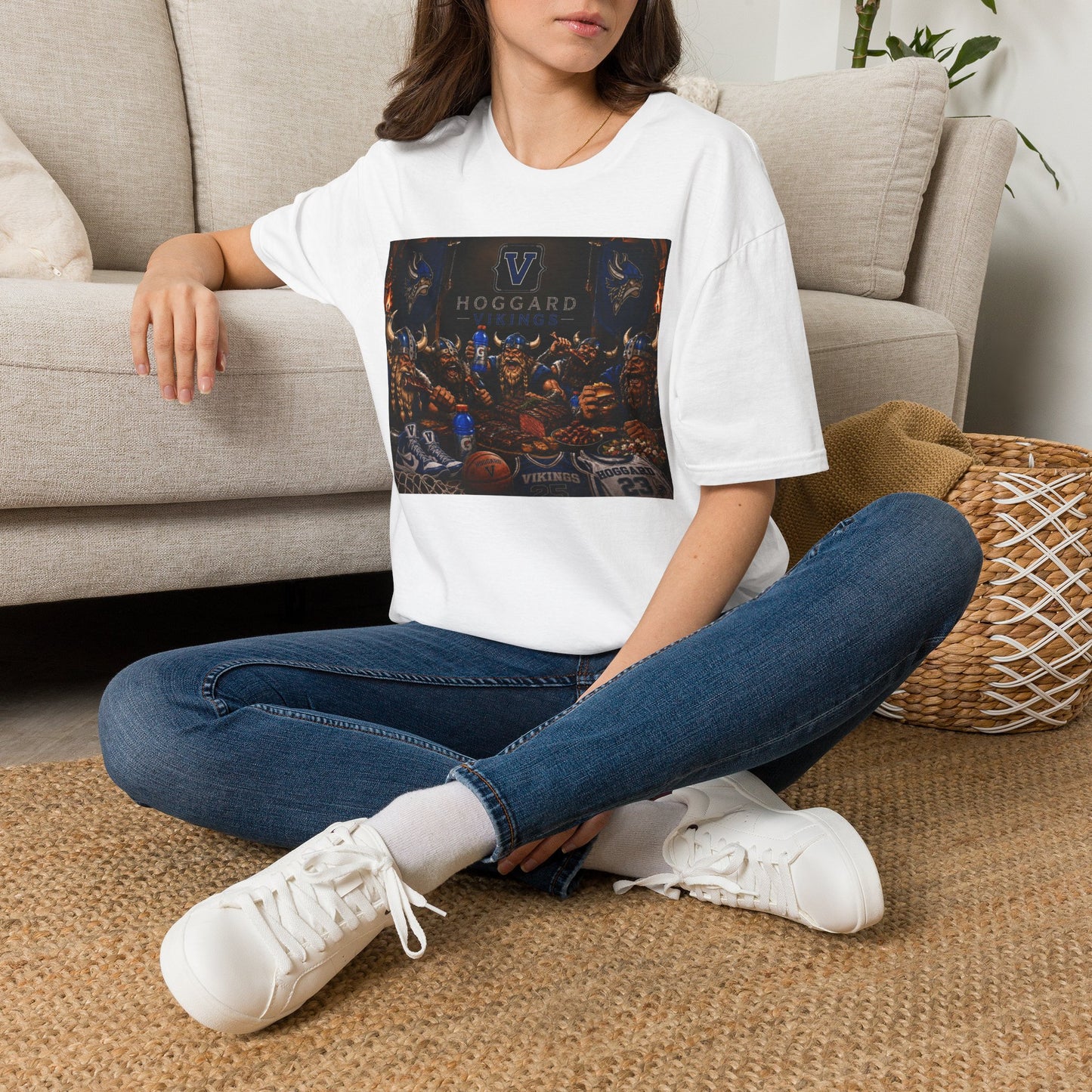Vikings Basketball Feast T‑Shirt — Hoggard School Spirit Tee - Men's Baseball