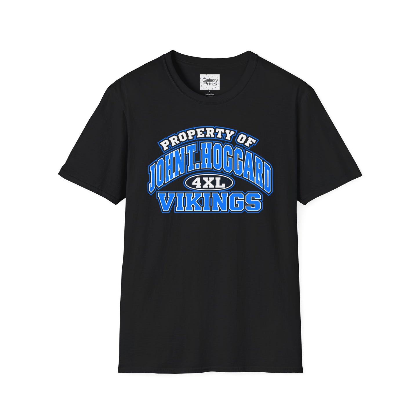 Property of JTH Vikings T‑Shirt 4XL — Viking in Power Circle back - Hoggard School Spirit Tee