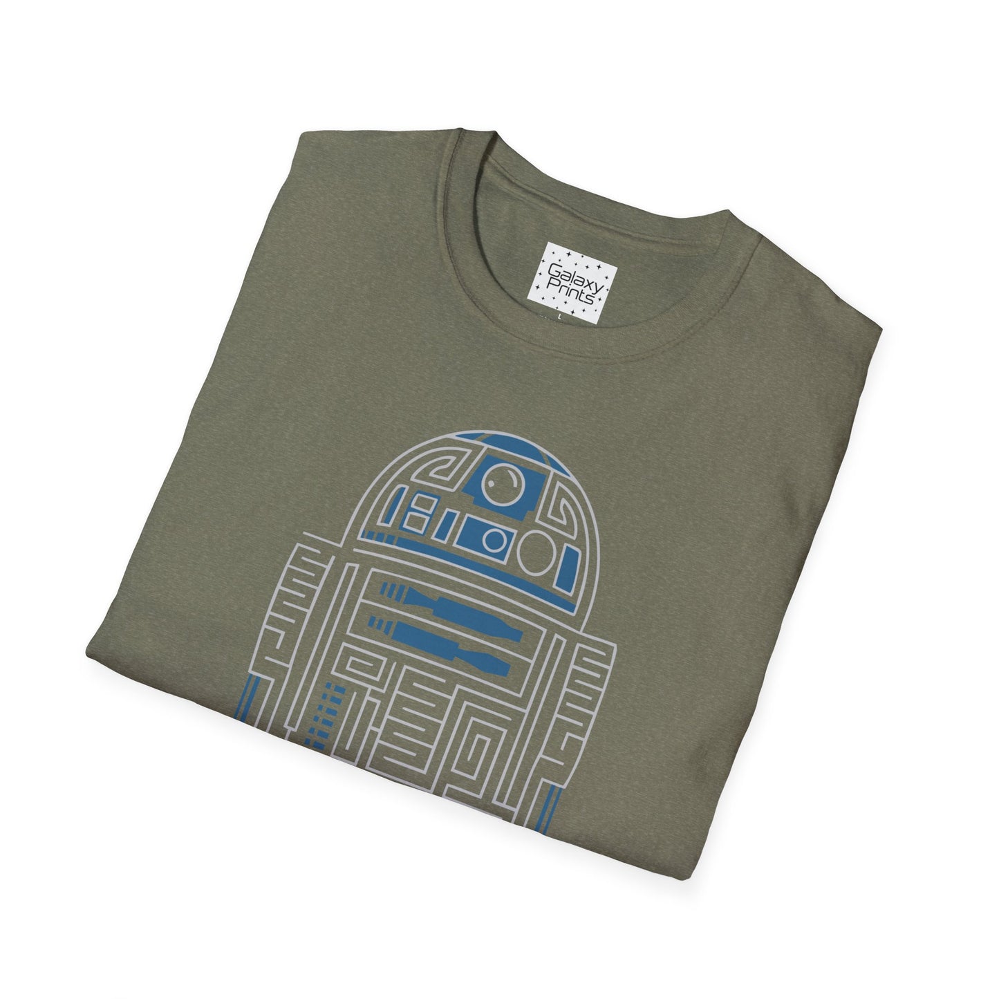 Star Wars Inspired Unisex T-Shirt - R2 D2 Digital Outline Framework Graphic Tee