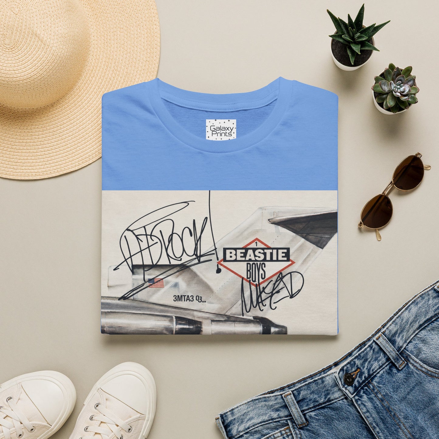 B-Boys "Licensed to Ill" Autographed Band T-Shirt - Graffiti