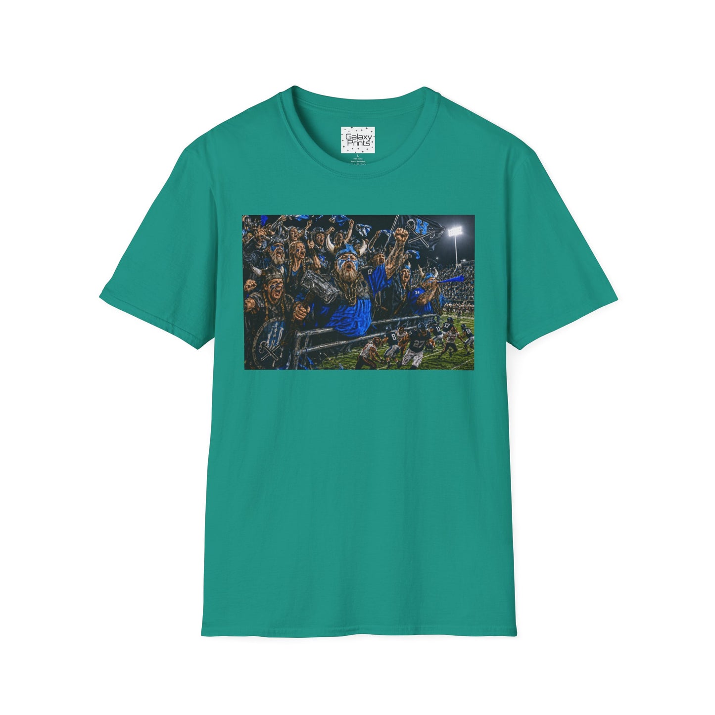 Viking Fans with #1 FAN T‑Shirt — '#1 FAN leading the fight' Graphic Tee - Viking crowd