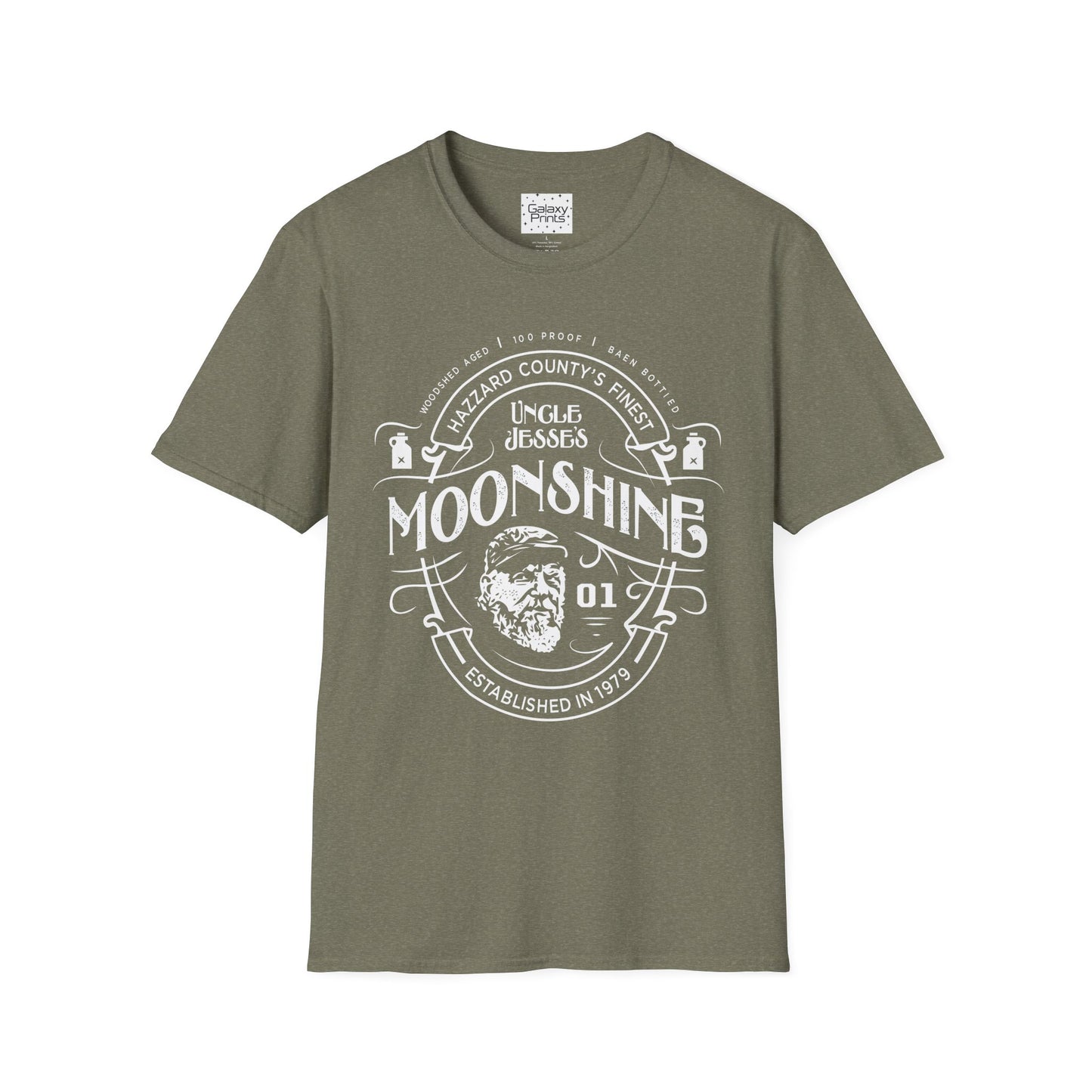 Unisex T-Shirt - POP Culture - 'From the Hit TV Show The Duke's of Hazzard - Uncle Jesse's Moonshine 1979'