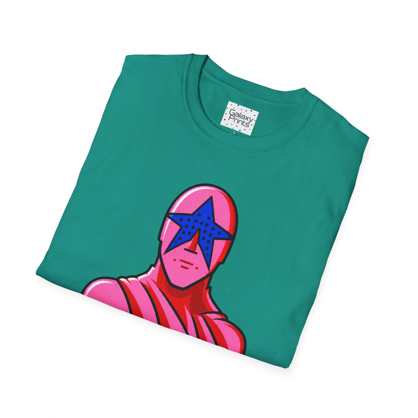 STAR MAN Nin Wrestling video game "NOW" and "THEN" T-Shirt — Retro Pop Hero Graphic Tee - Nin Wrestler STAR MAN video game - Current Culture