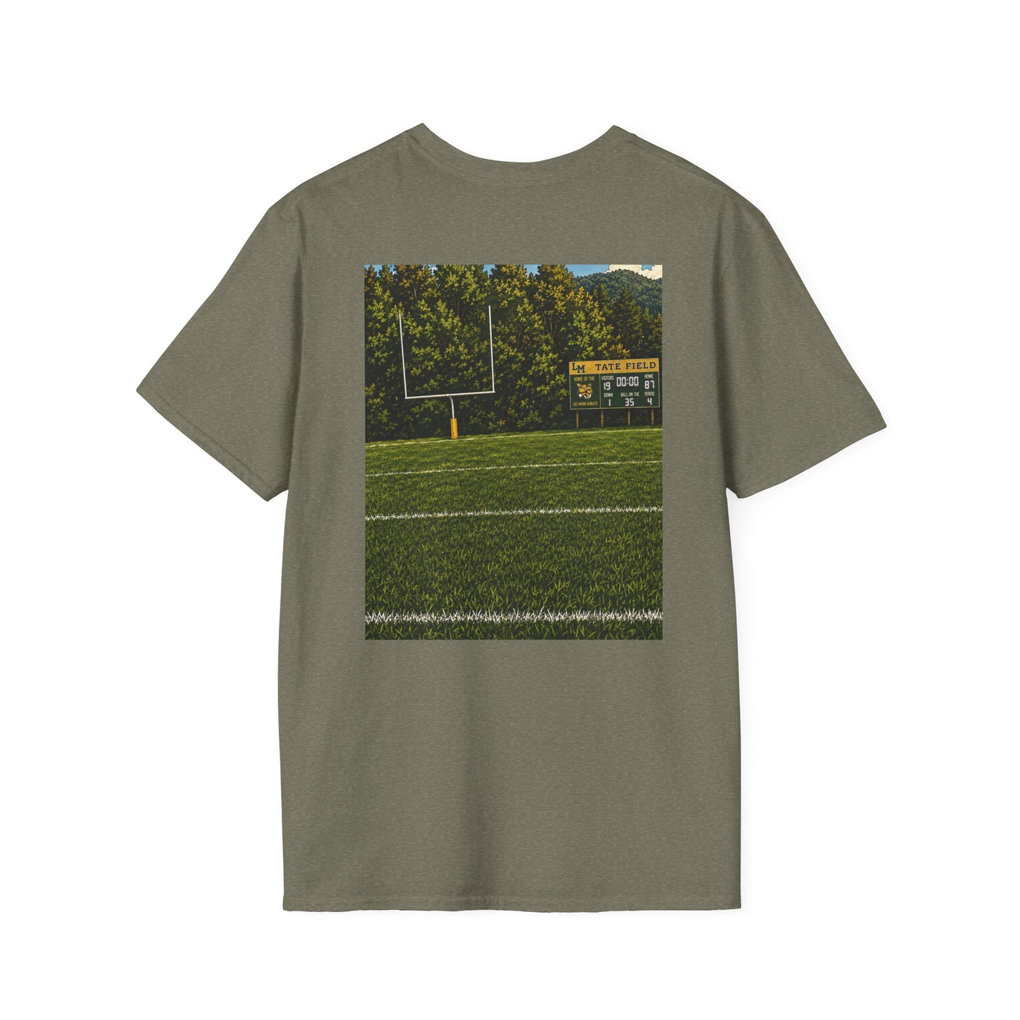 Tate Football Field Photo T-Shirt — Vintage LMC Football Graphic Tee