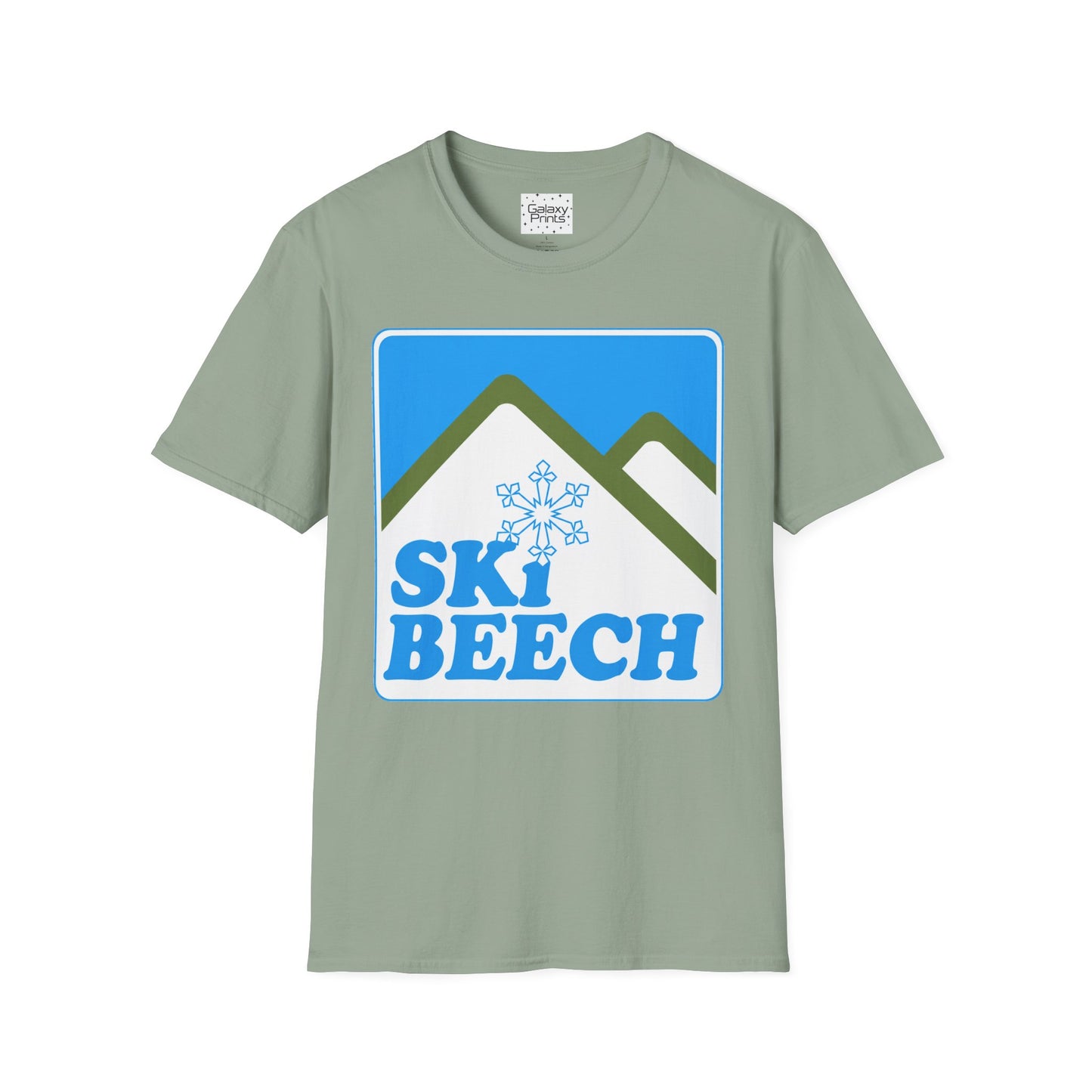 Retro Ski Beech T‑Shirt — Vintage Beech Mountain Snowflake Ski Tee