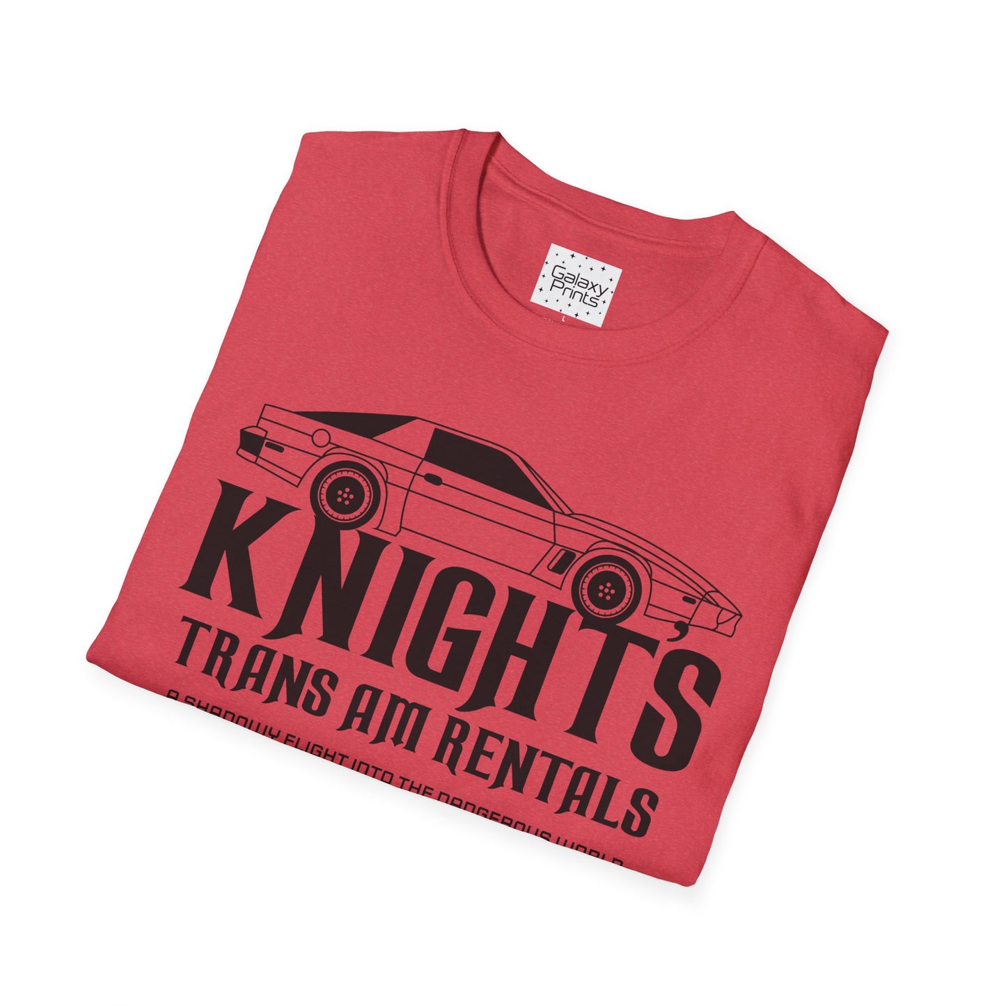 Unisex T-Shirt - POP Culture - 'From the Hit TV Show NIGHTRIDER it's KITT Car with KNIGHT's Trans Am Rentals'