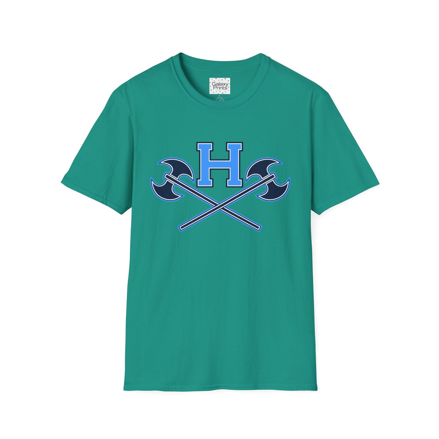 Hoggard - H w/ Axes T-Shirt – Blue 'H' with Crossed Battle Axes Graphic Spirit Tee