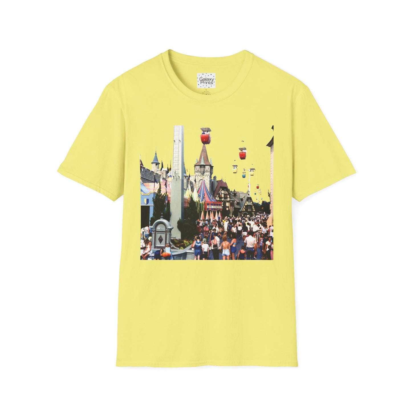 Unisex T-Shirt - DISNEY Inspired - '1970's WDW Florida Picture Graphic next to Small World & Pinocchio Grotto'