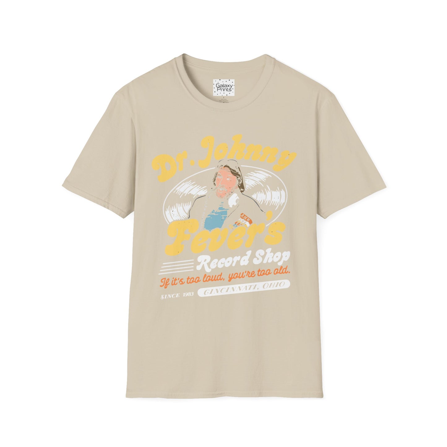 Unisex T-Shirt - POP Culture - 'From the HIT TV Show WKRP in Cincinnati - Dr. Johnny Fever's Record Shop'