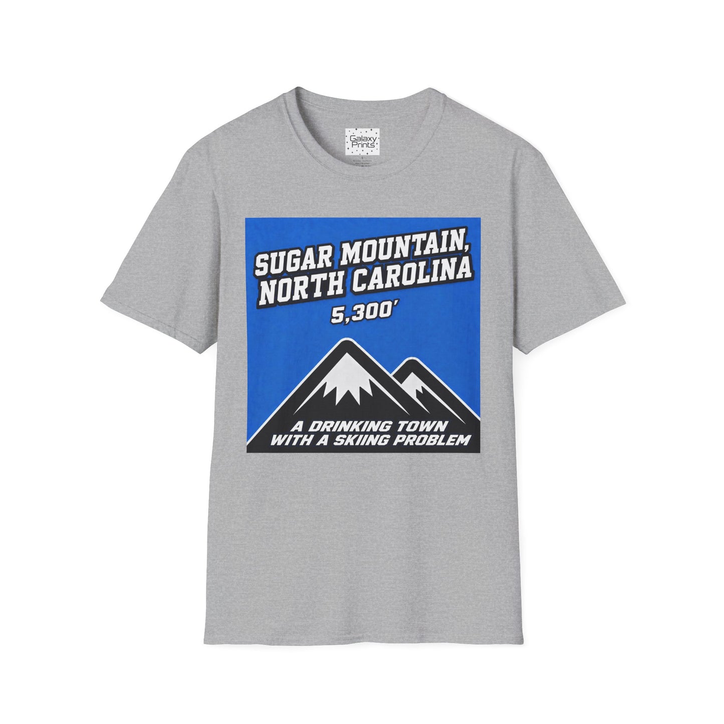 Sugar Mountain North Carolina T-Shirt – 5,300' Drinking Town with Skiing Problem - Graphic Tee