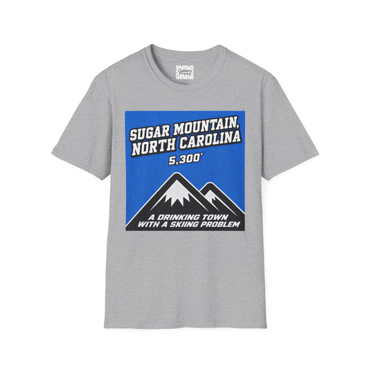 Sugar Mountain North Carolina T-Shirt – 5,300' Drinking Town with Skiing Problem - Graphic Tee