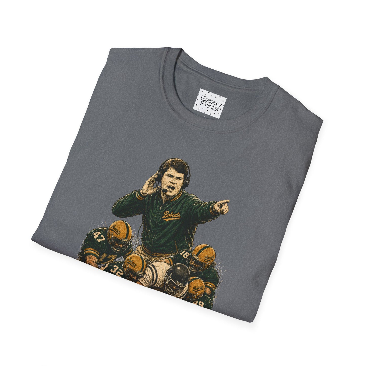 Lees-McRae College Bobcats Vintage Football T-Shirt — Coach Johnson #2  "You Get To The Darm Football" - Forever Undefeated