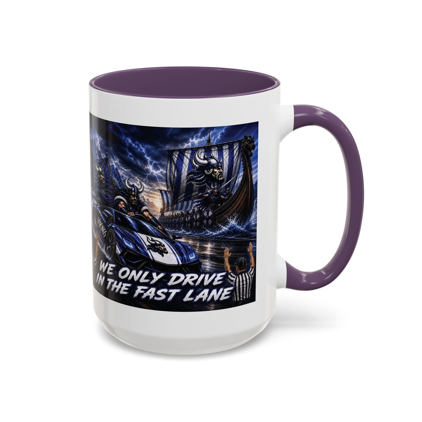 Hoggard Vikings Stylish Accent Coffee Mug  "Race to another Ship" and "Dive in the fast lane"- Perfect for Daily Brew & Gifts